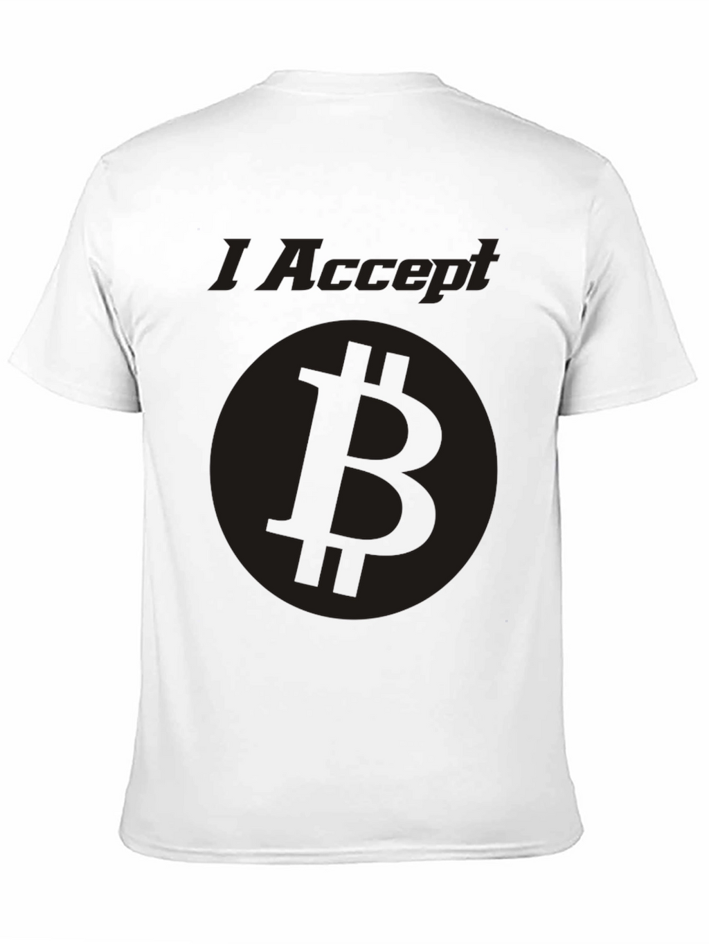 I Accept Bitcoin Black T-Shirt