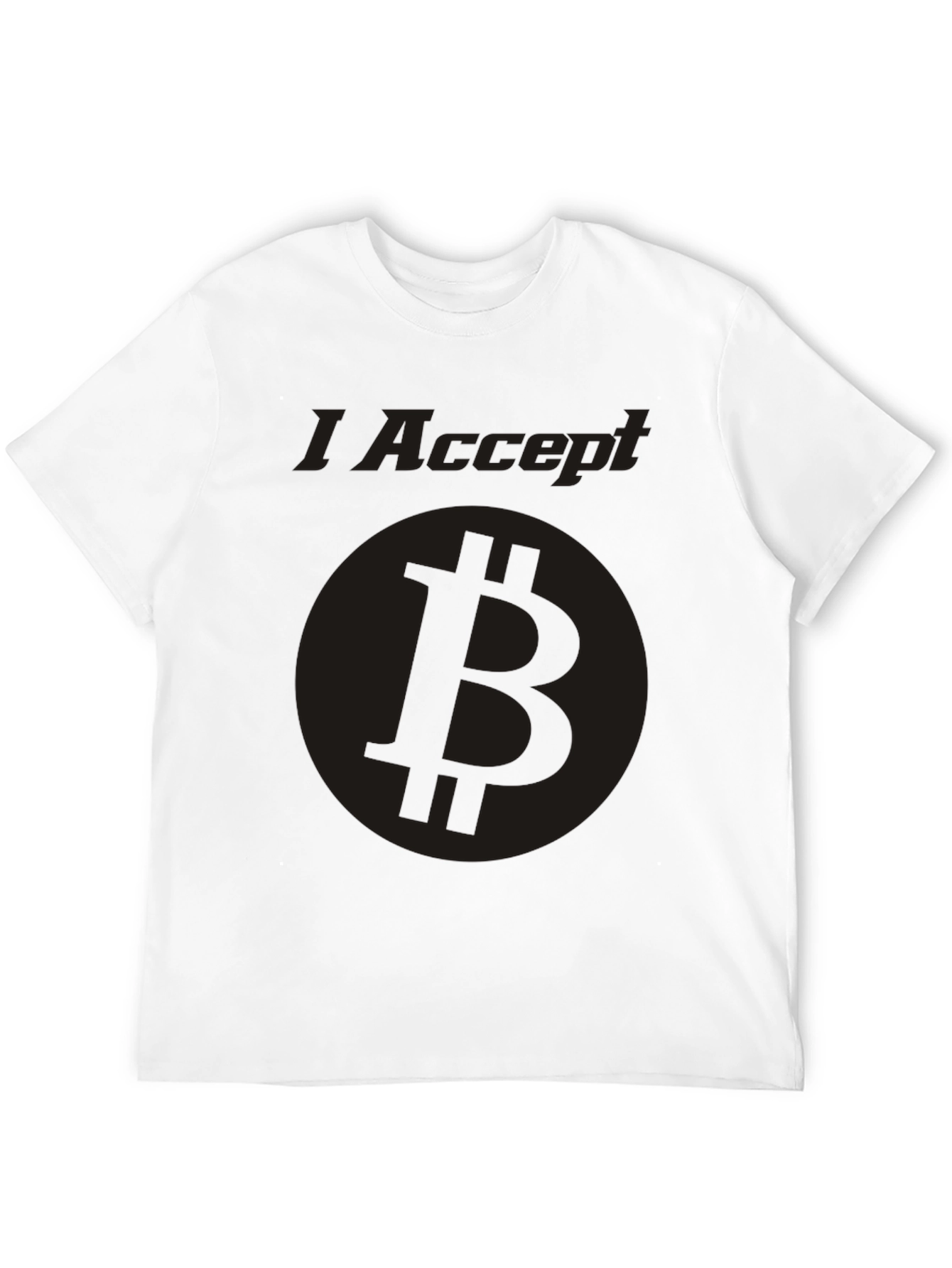 I Accept Bitcoin Black T-Shirt