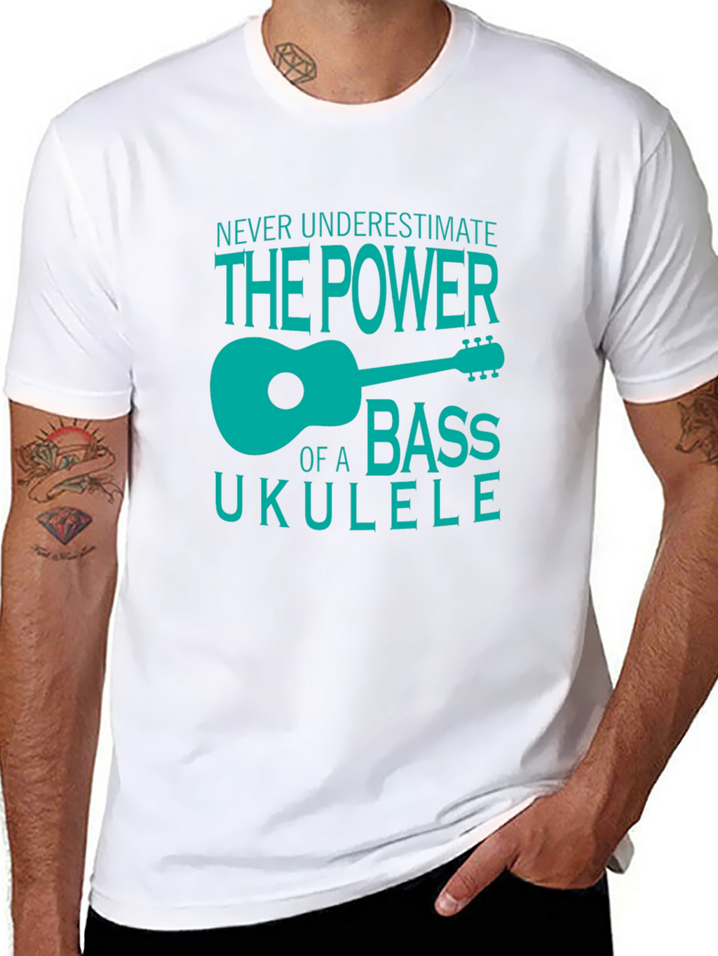 Bass Ukulele Power T-Shirt - Cool Musician Tee