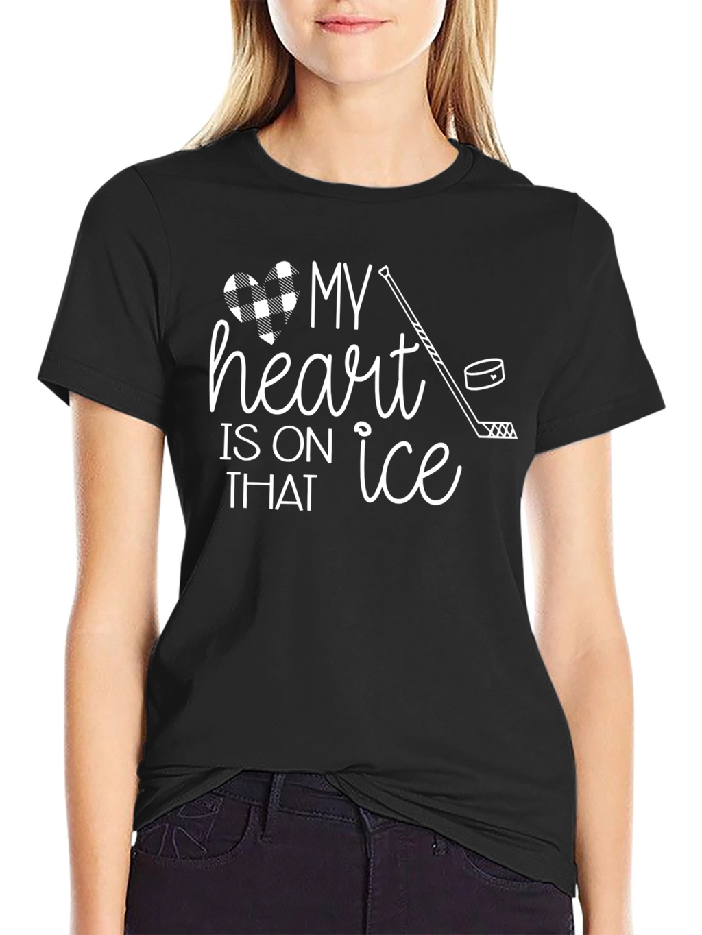 My Heart Is On That Ice Hockey T-Shirt