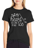 My Heart Is On That Ice Hockey T-Shirt