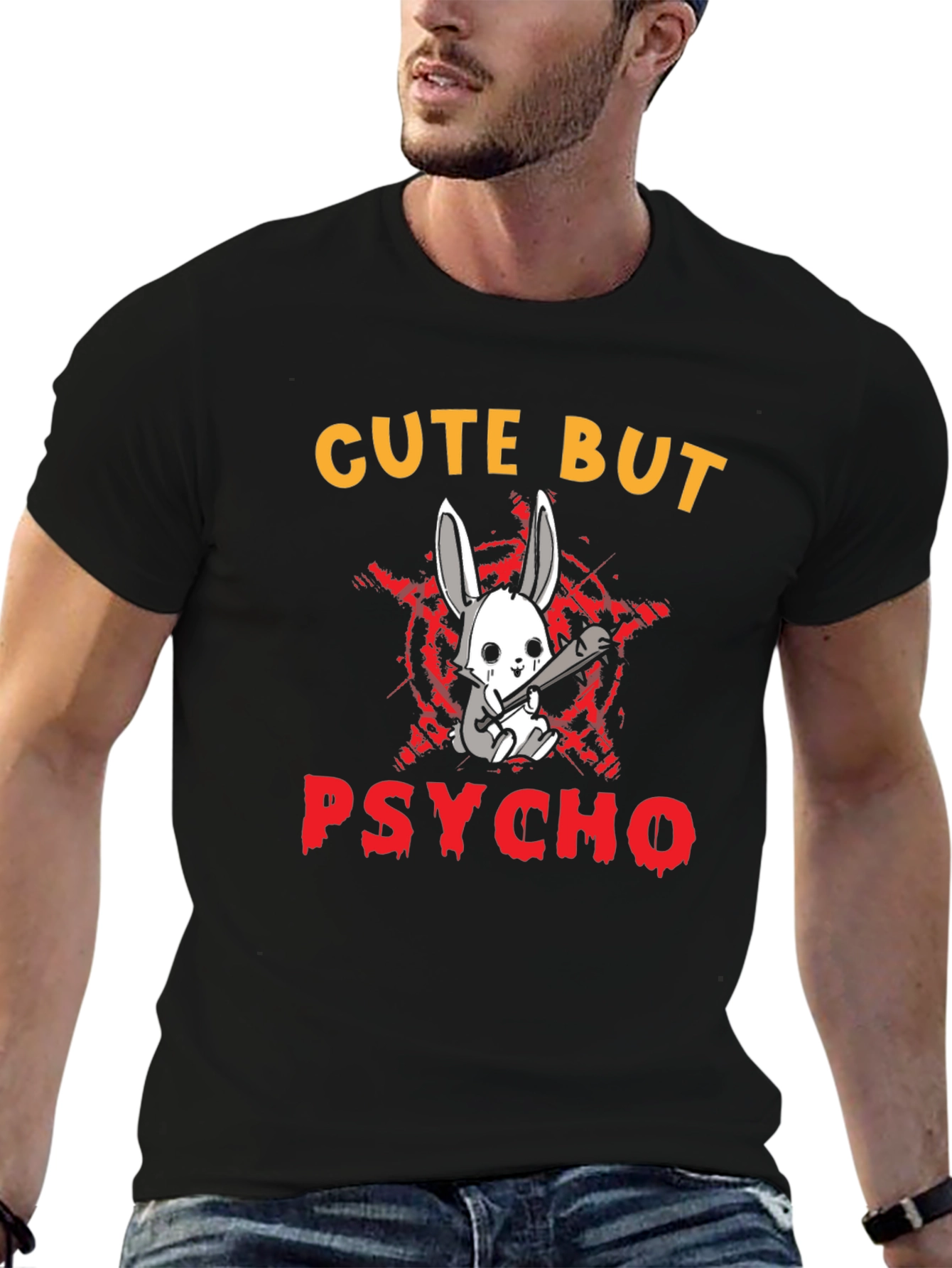 Cute But Psycho Bunny Graphic Tee