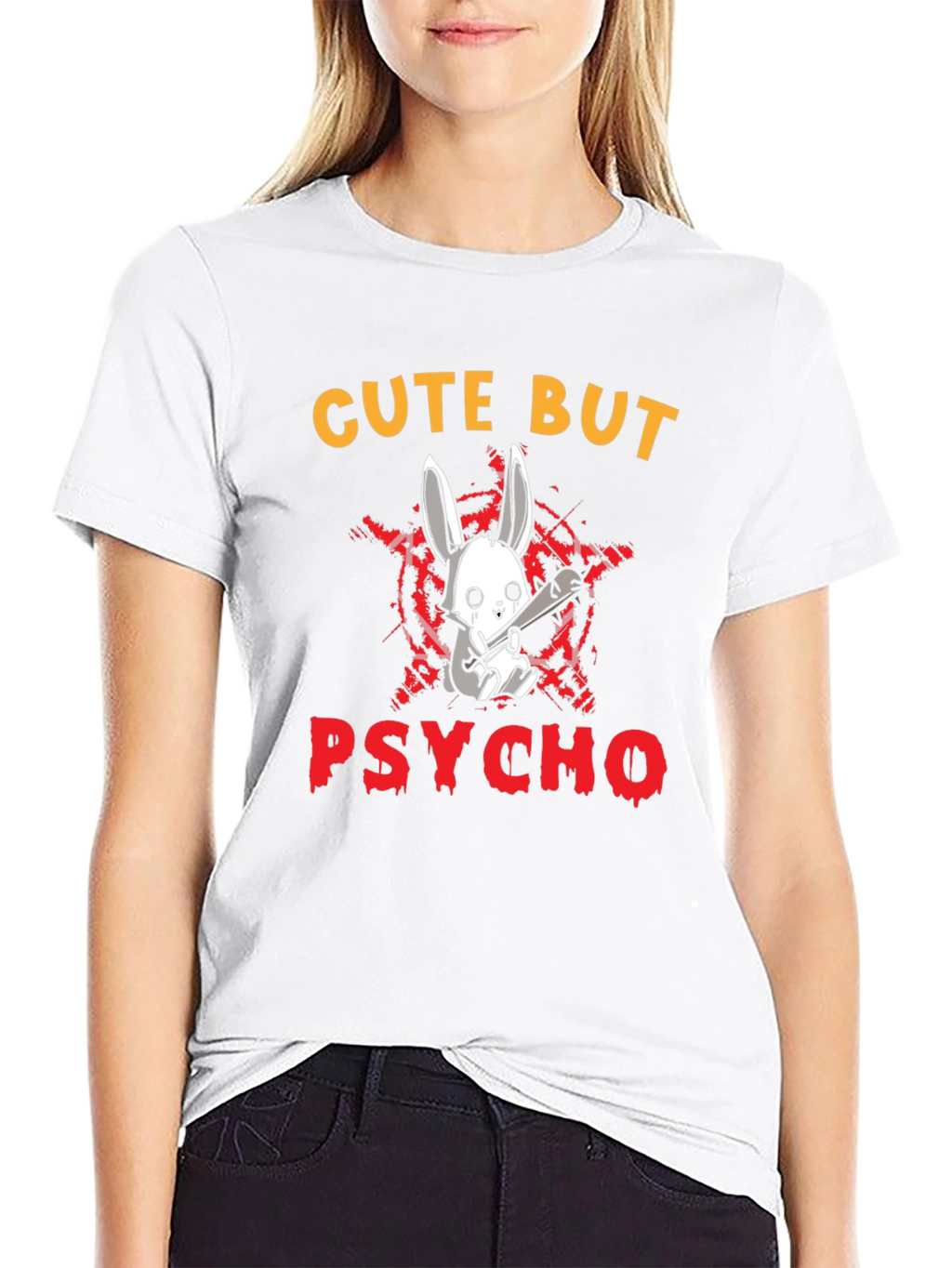 Cute But Psycho Bunny Graphic Tee