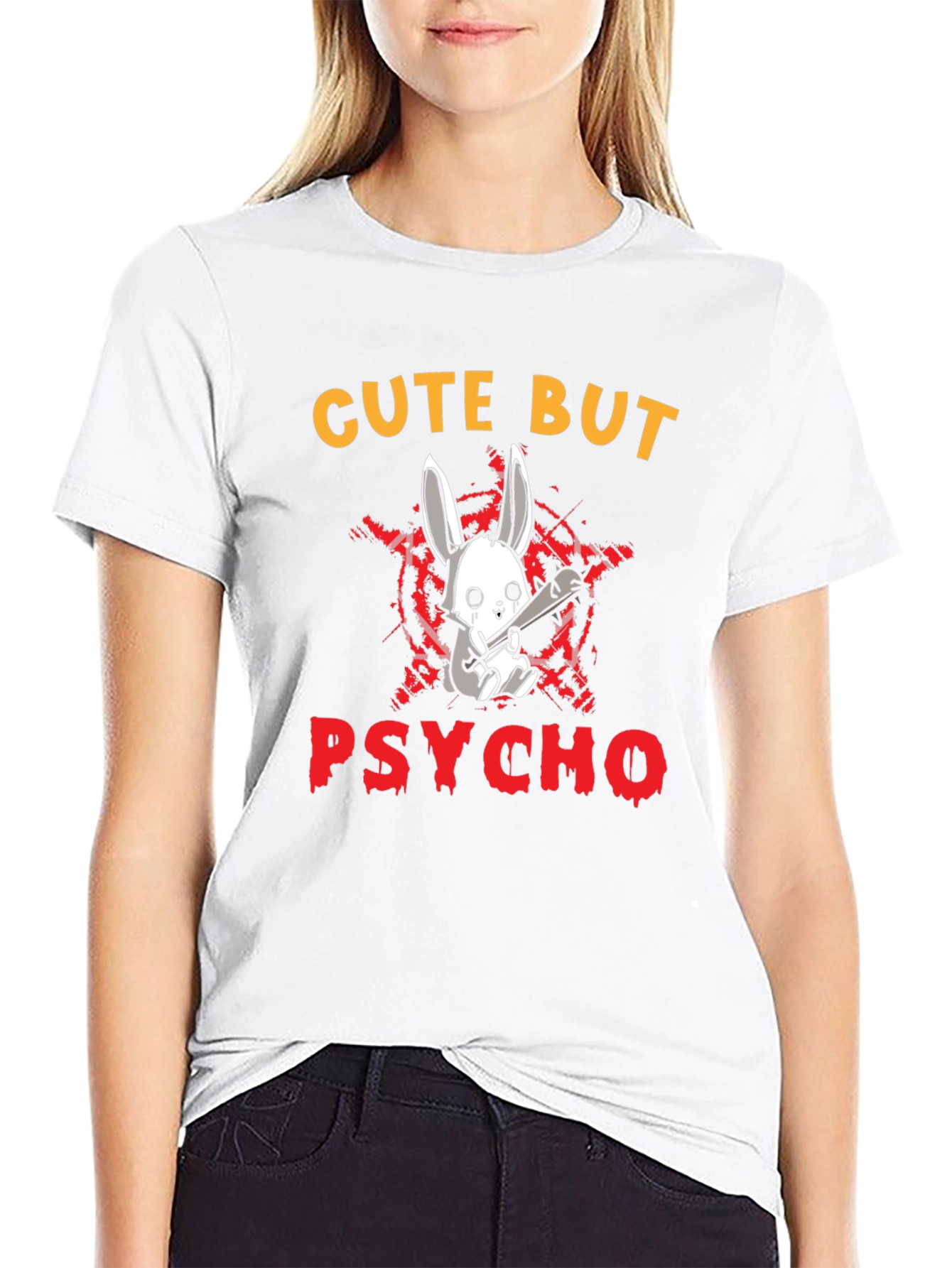 Cute But Psycho Bunny Graphic Tee