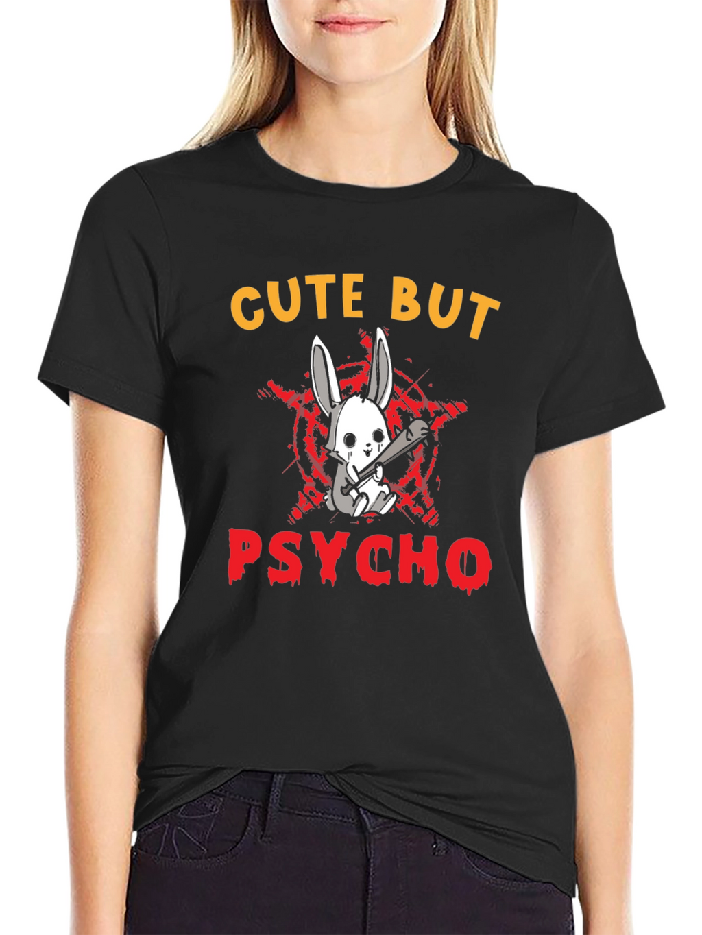 Cute But Psycho Bunny Graphic Tee