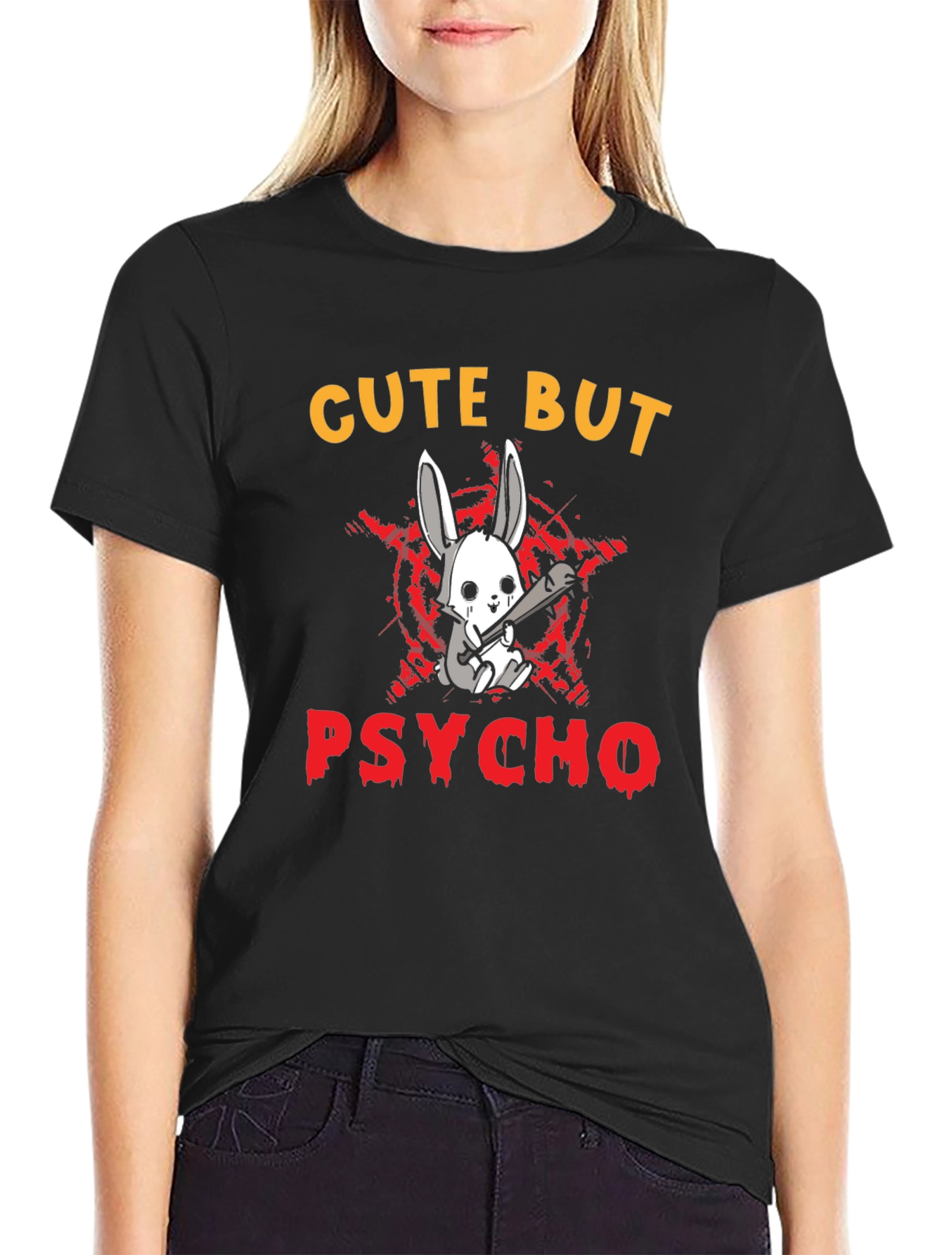 Cute But Psycho Bunny Graphic Tee
