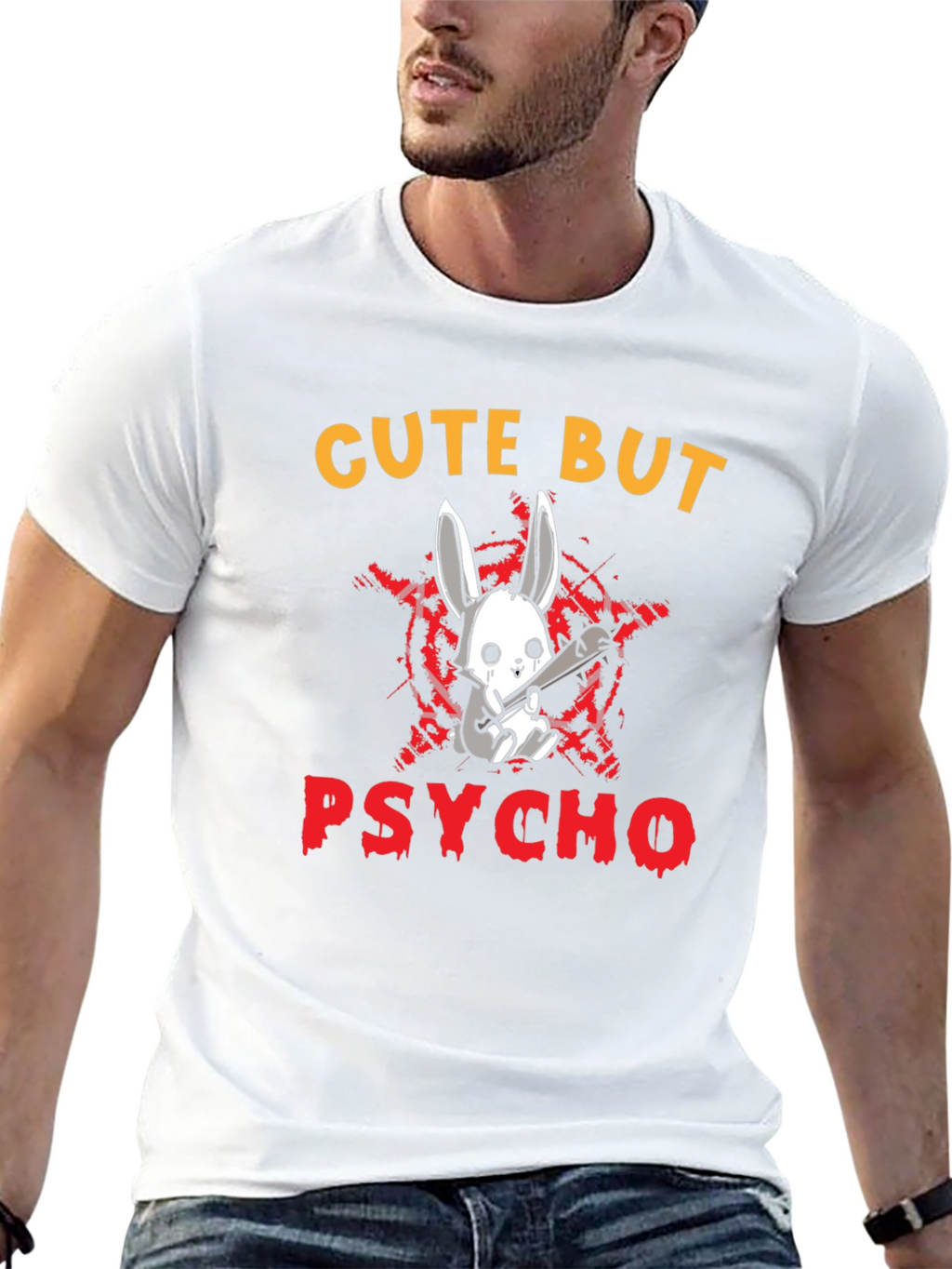 Cute But Psycho Bunny Graphic Tee