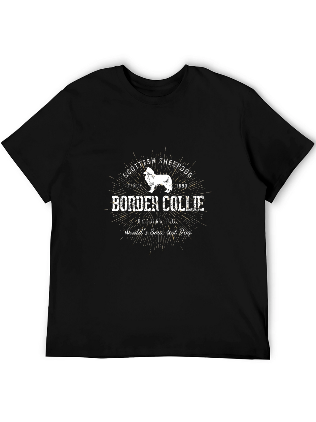 Border Collie Scottish Sheepdog Black T-Shirt