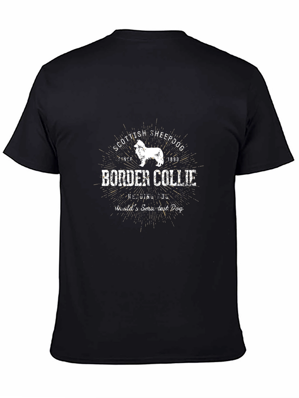 Border Collie Scottish Sheepdog Black T-Shirt
