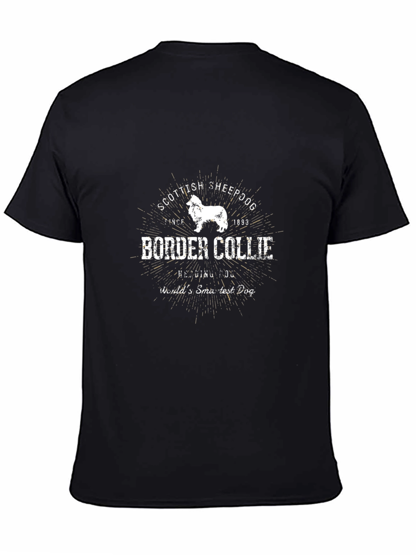 Border Collie Scottish Sheepdog Black T-Shirt