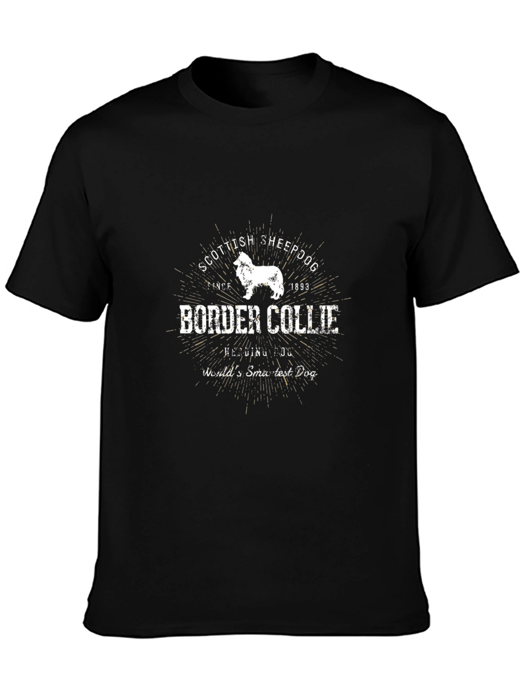 Border Collie Scottish Sheepdog Black T-Shirt