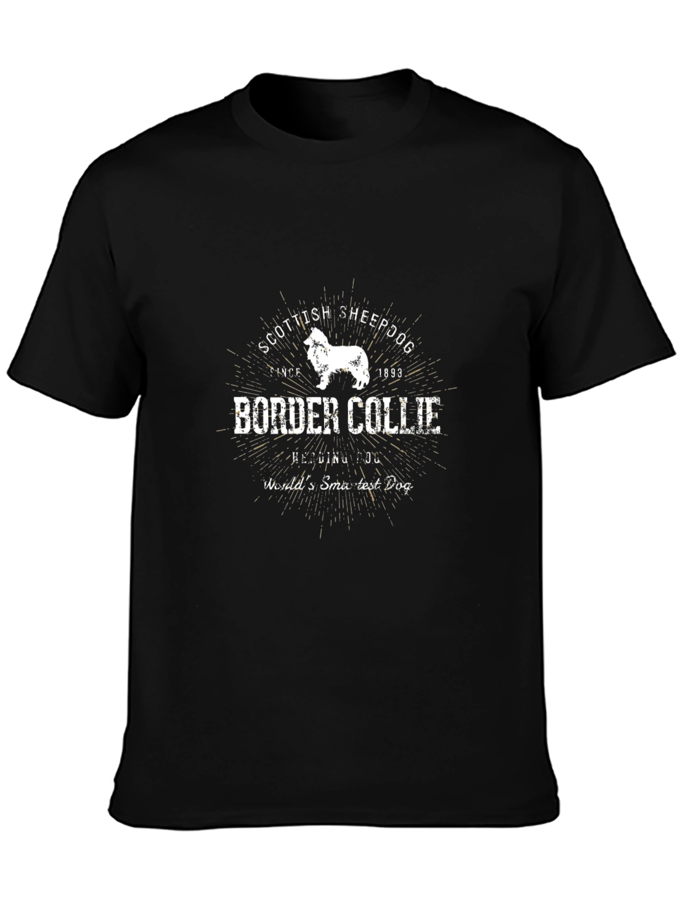 Border Collie Scottish Sheepdog Black T-Shirt