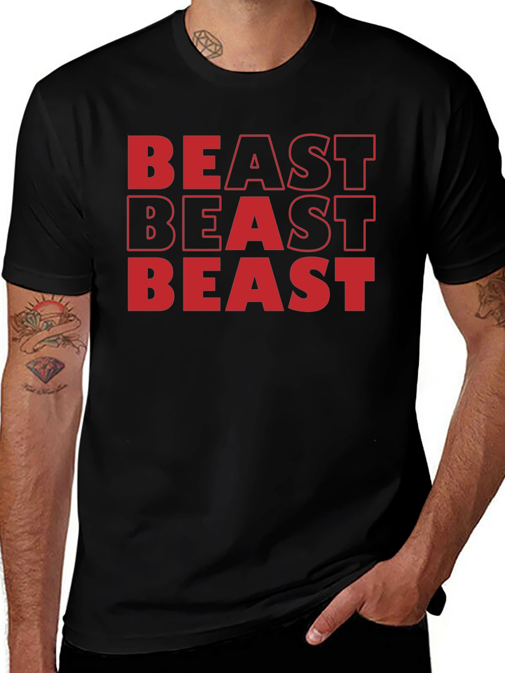Beast Mode Graphic Tee - Bold Statement Shirt