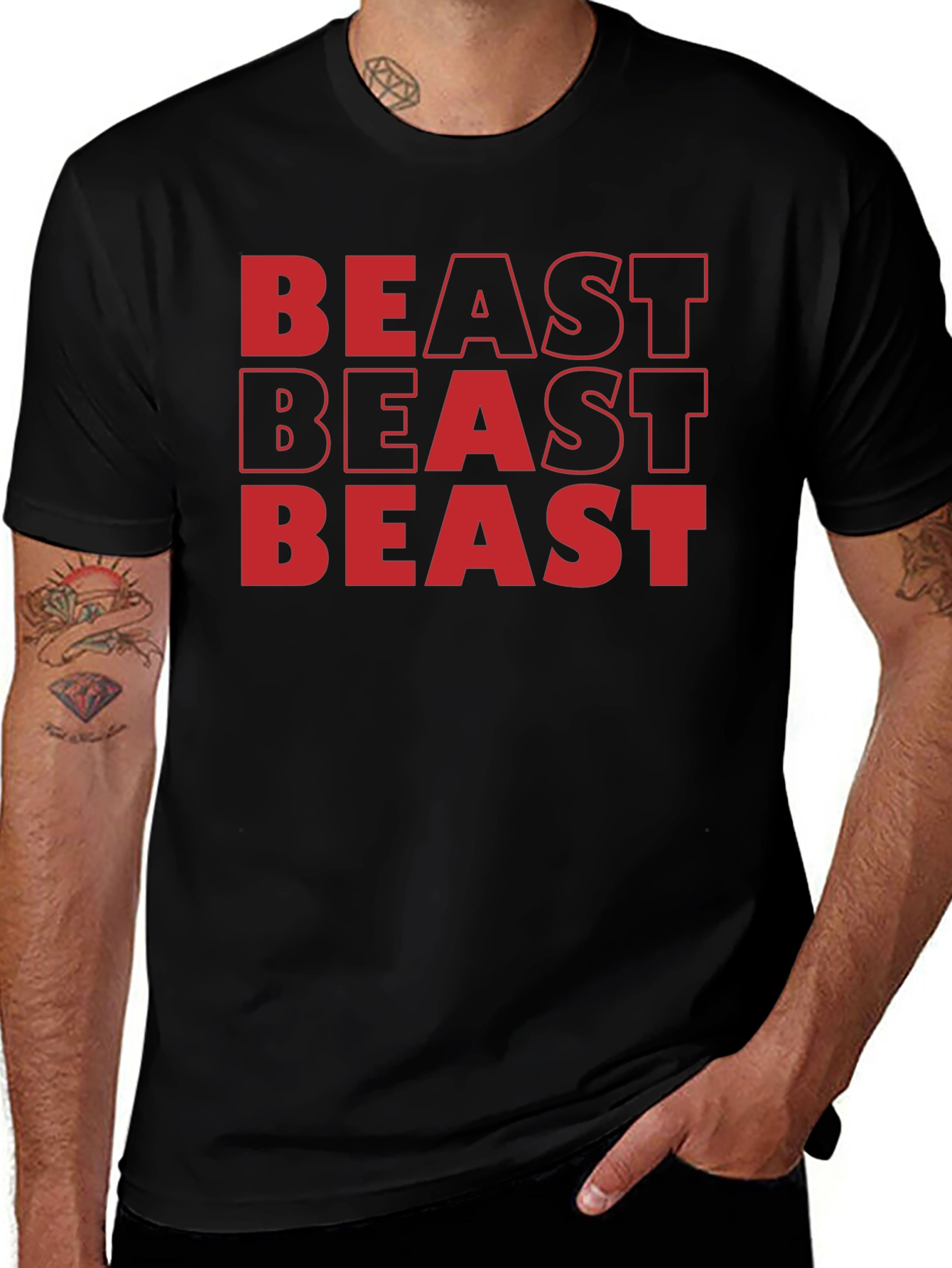 Beast Mode Graphic Tee - Bold Statement Shirt