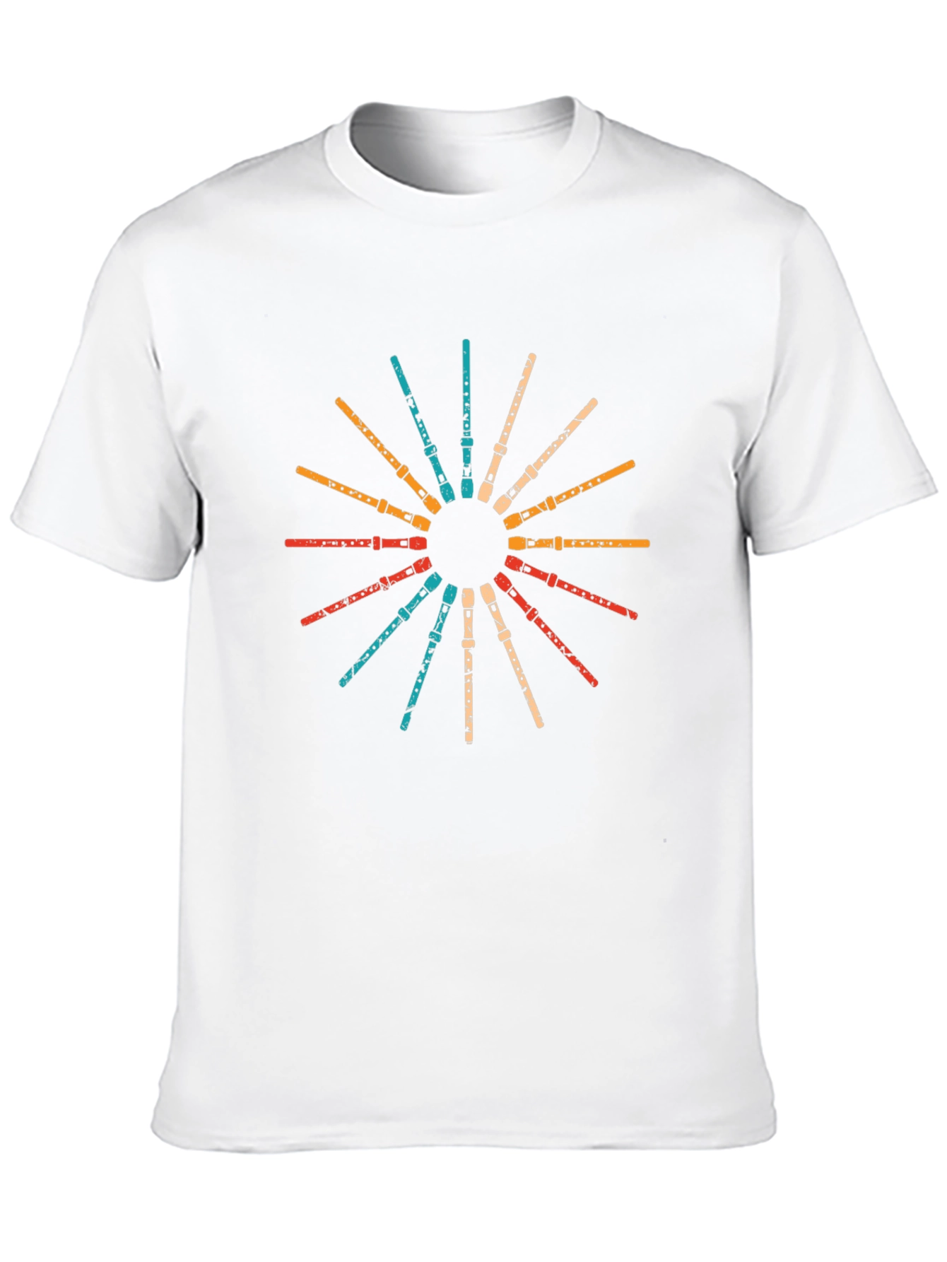 Retro Flute Music Lover Graphic T-Shirt