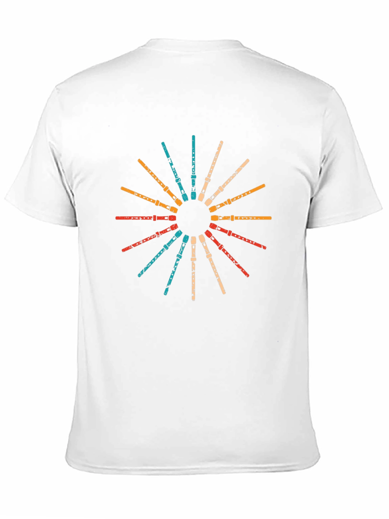 Retro Flute Music Lover Graphic T-Shirt