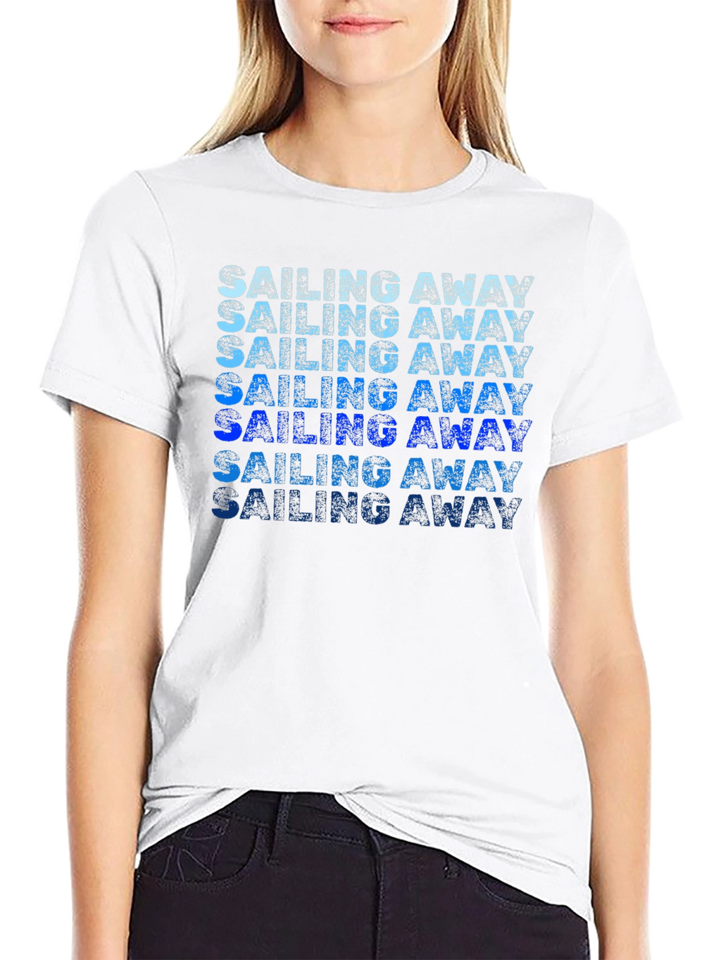 Sailing Away Gradient Graphic Tee - Classic Comfort