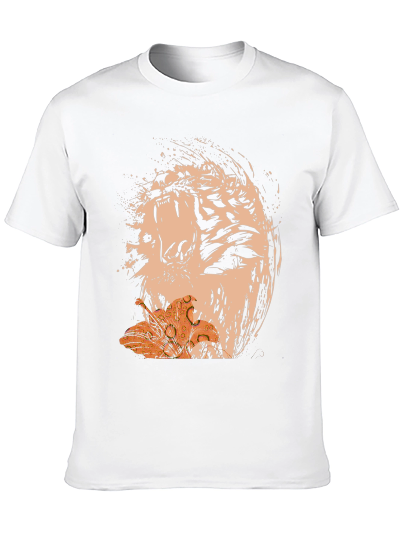 Abstract Tiger Lily Graphic T-Shirt