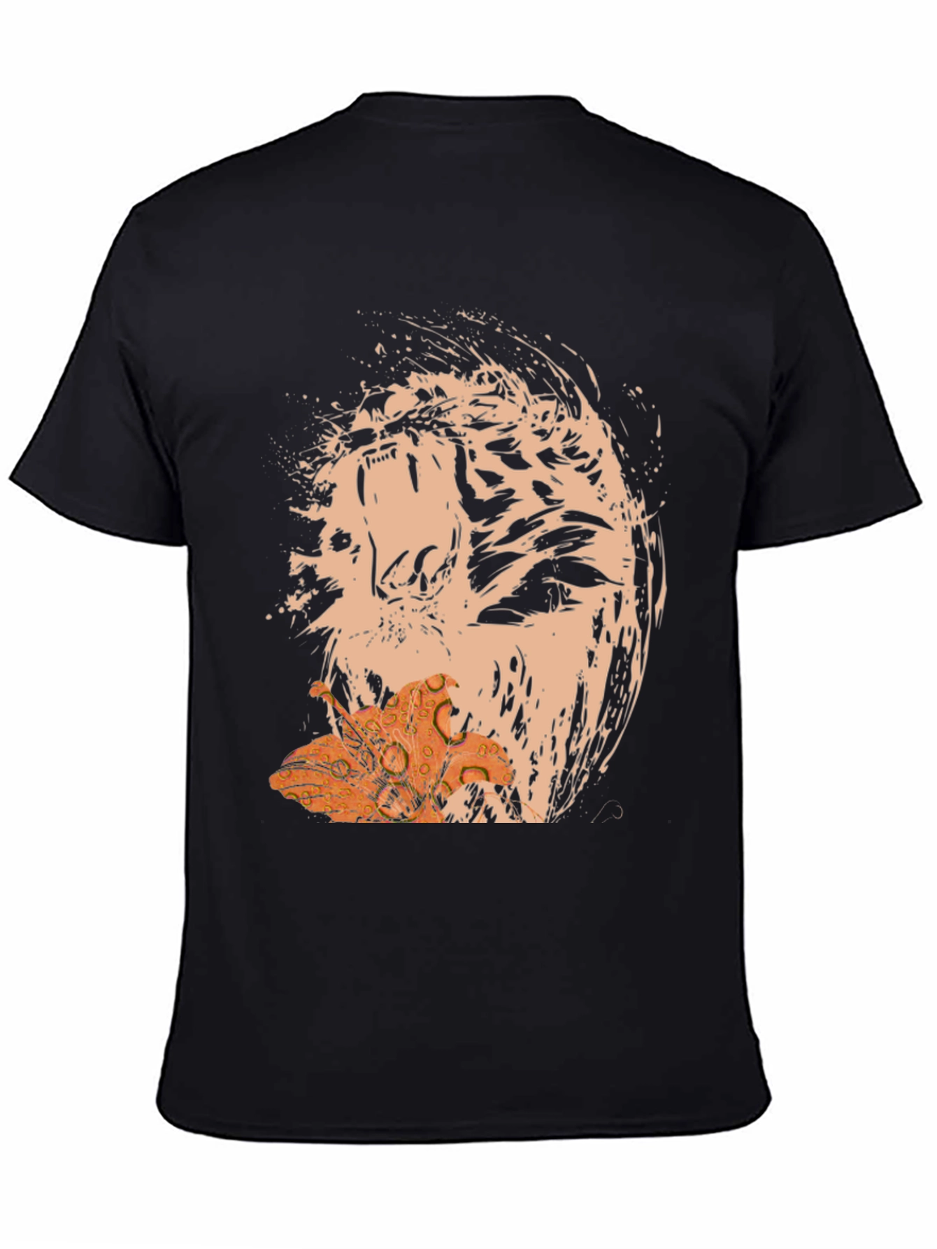 Abstract Tiger Lily Graphic T-Shirt