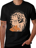 Abstract Tiger Lily Graphic T-Shirt