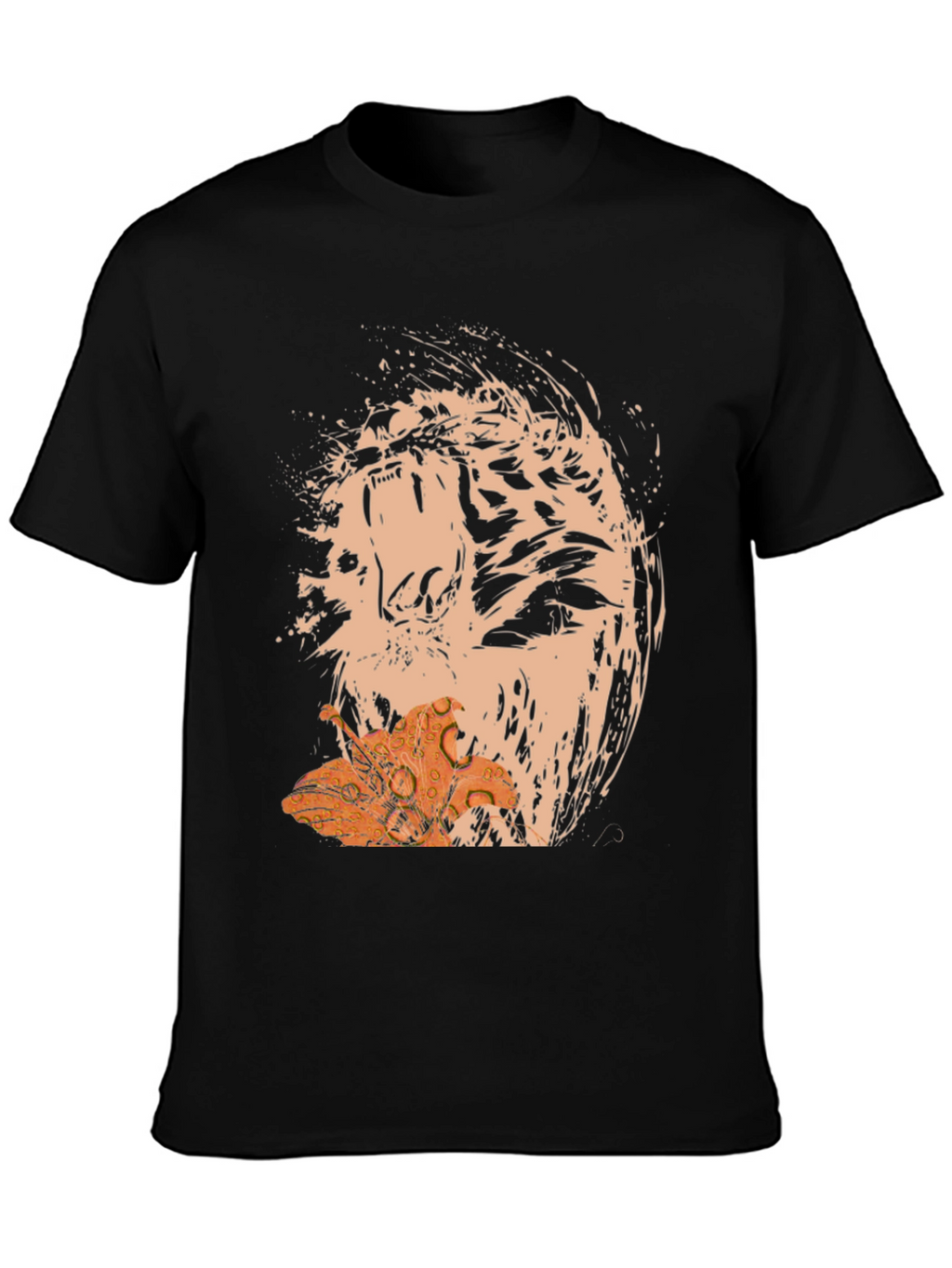 Abstract Tiger Lily Graphic T-Shirt