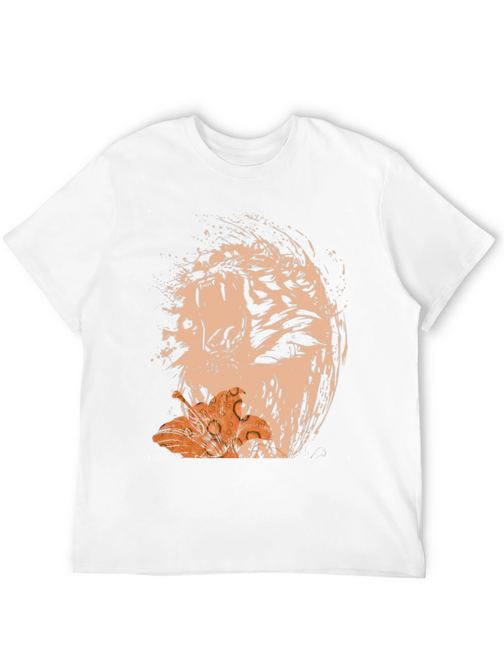 Abstract Tiger Lily Graphic T-Shirt