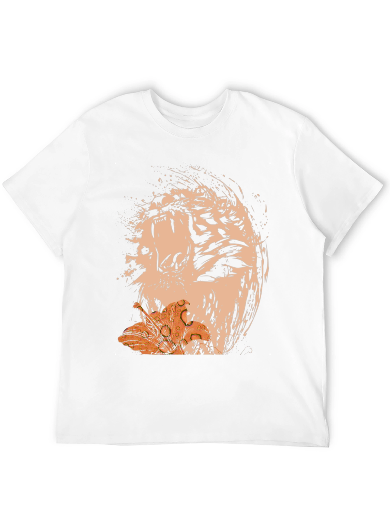 Abstract Tiger Lily Graphic T-Shirt
