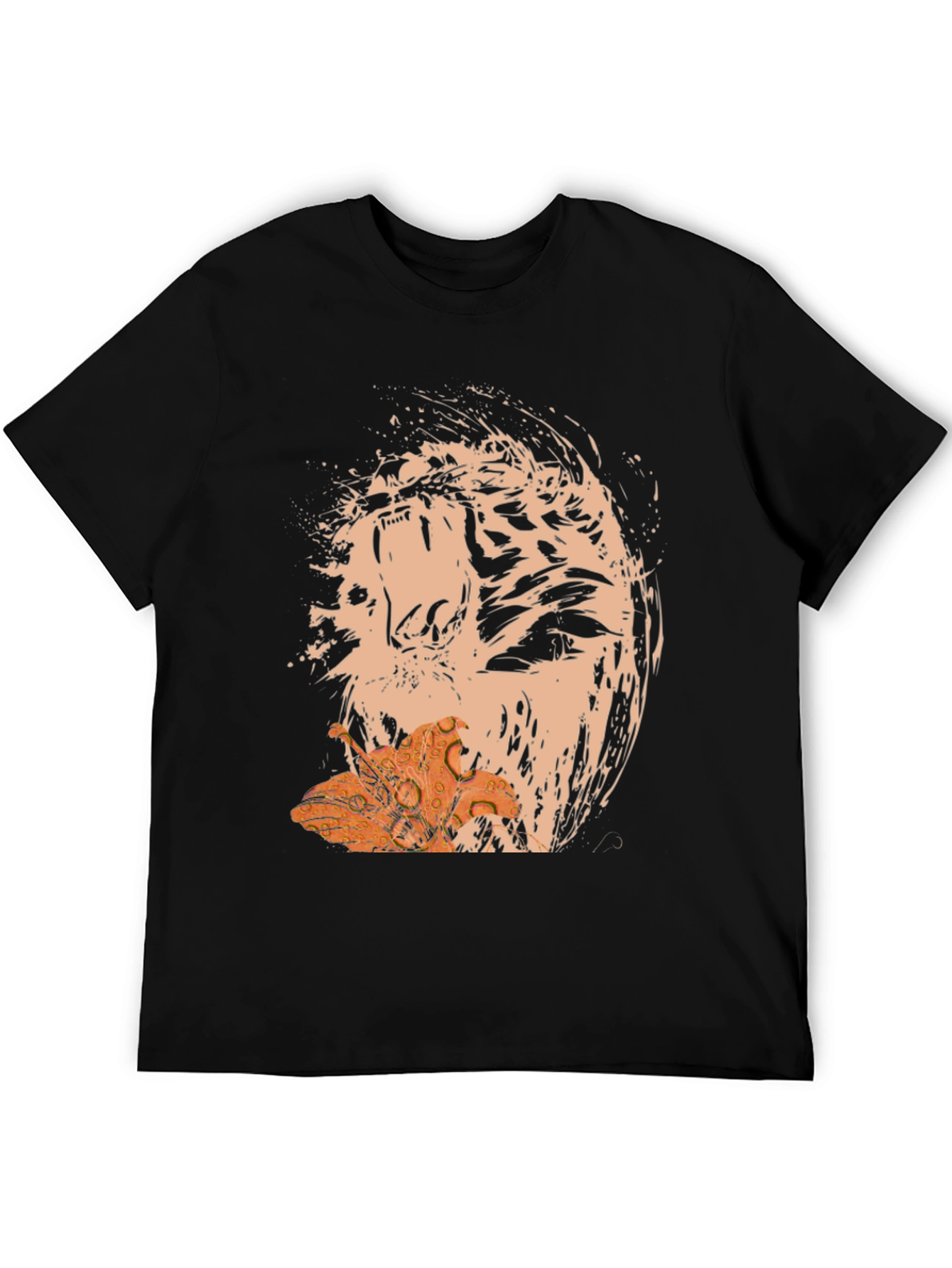 Abstract Tiger Lily Graphic T-Shirt