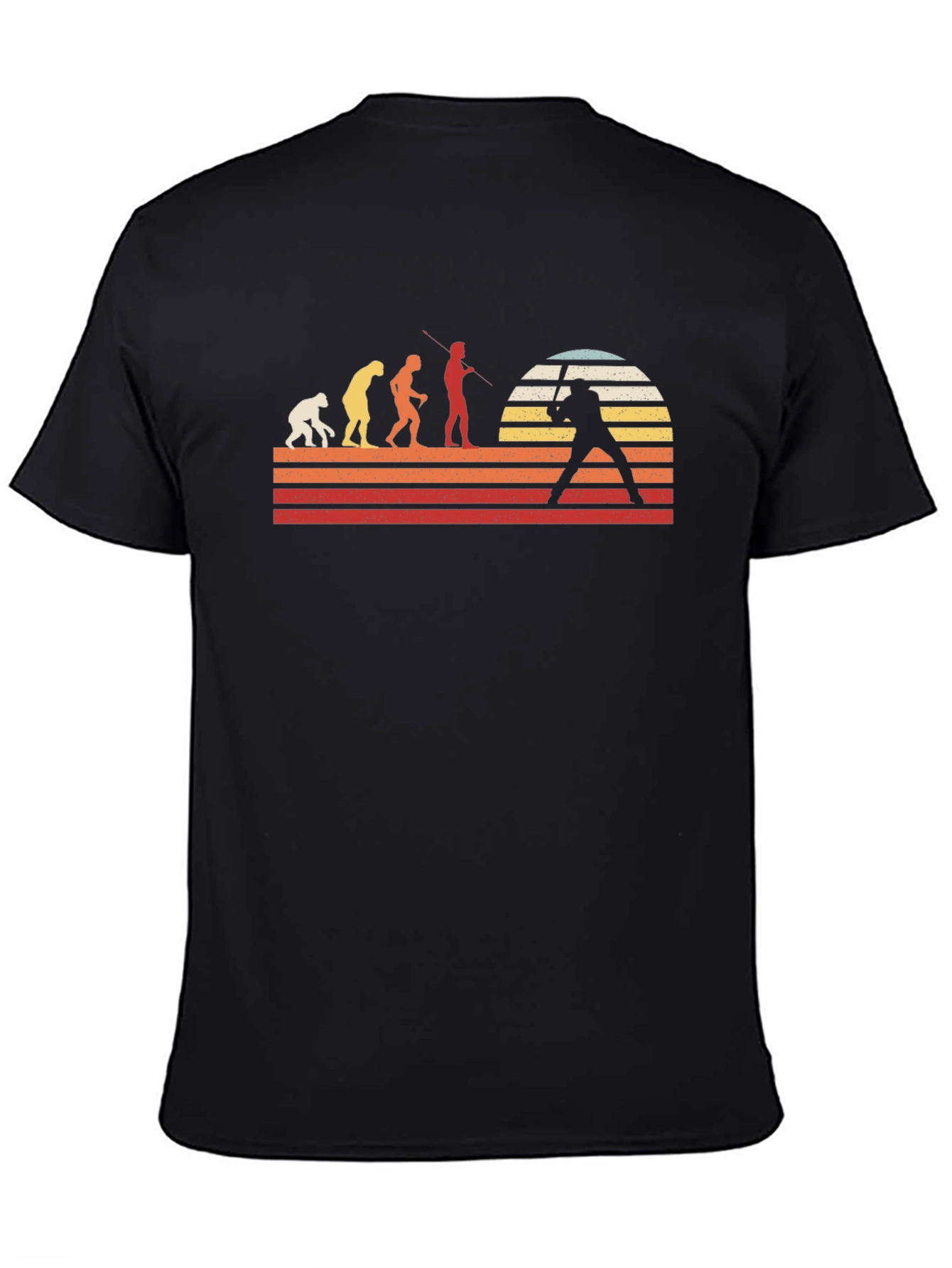 Evolution of Man Baseball Graphic T-Shirt