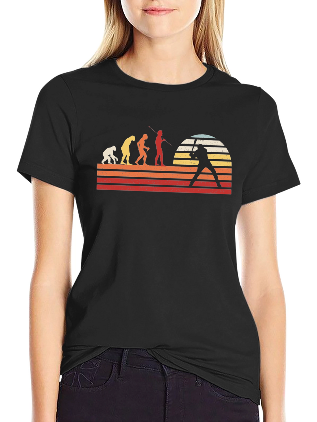 Evolution of Man Baseball Graphic T-Shirt