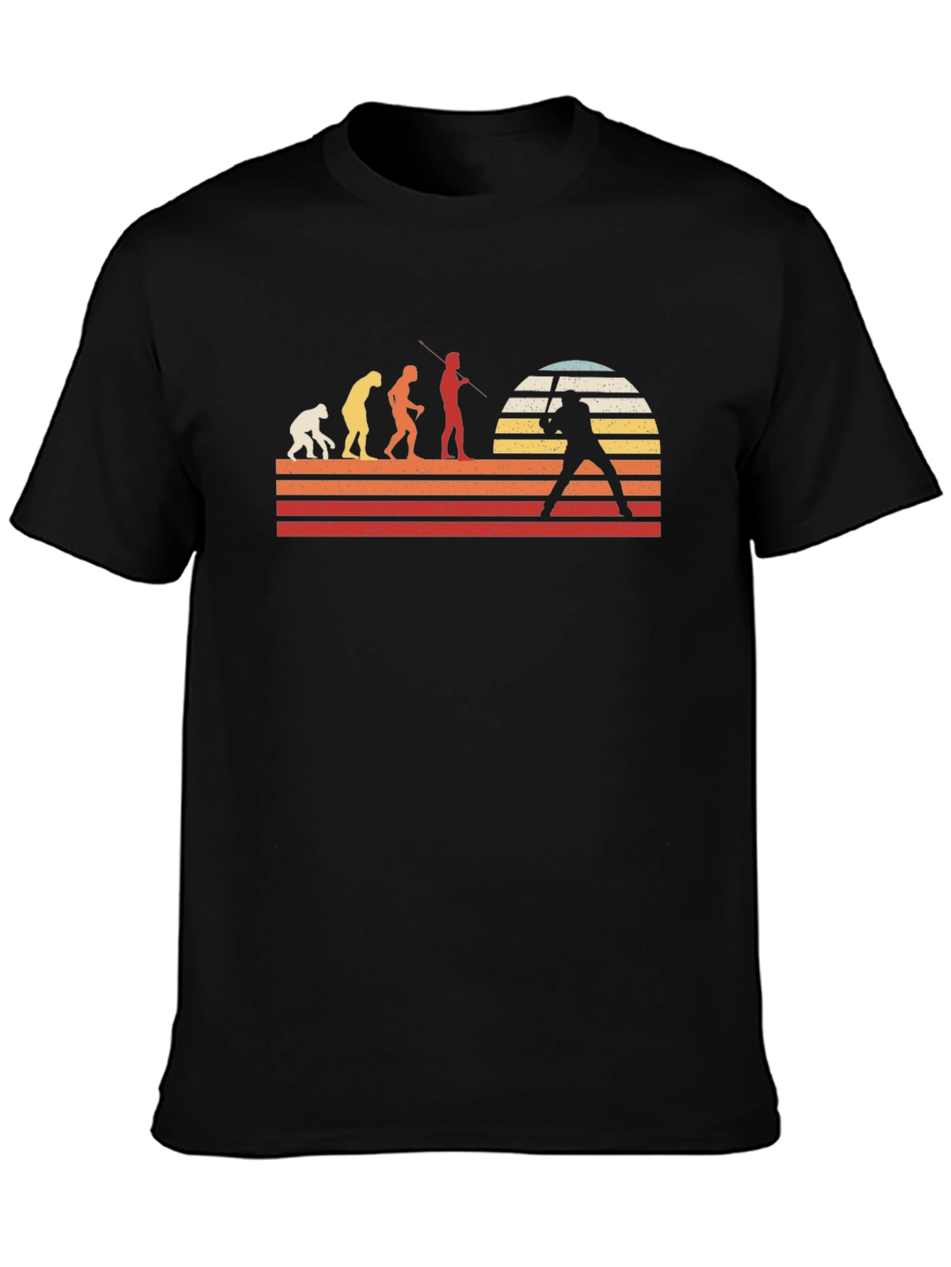 Evolution of Man Baseball Graphic T-Shirt