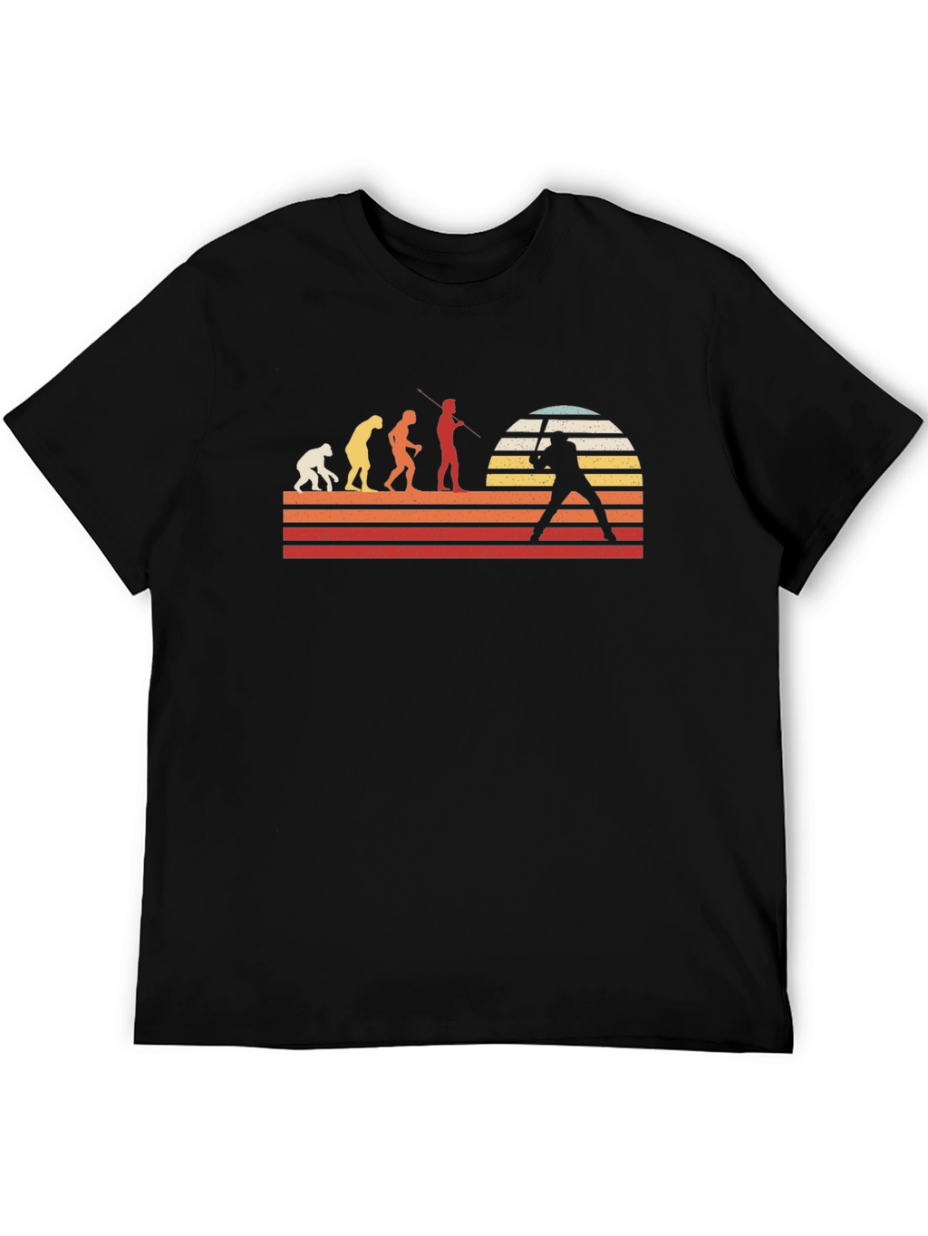Evolution of Man Baseball Graphic T-Shirt
