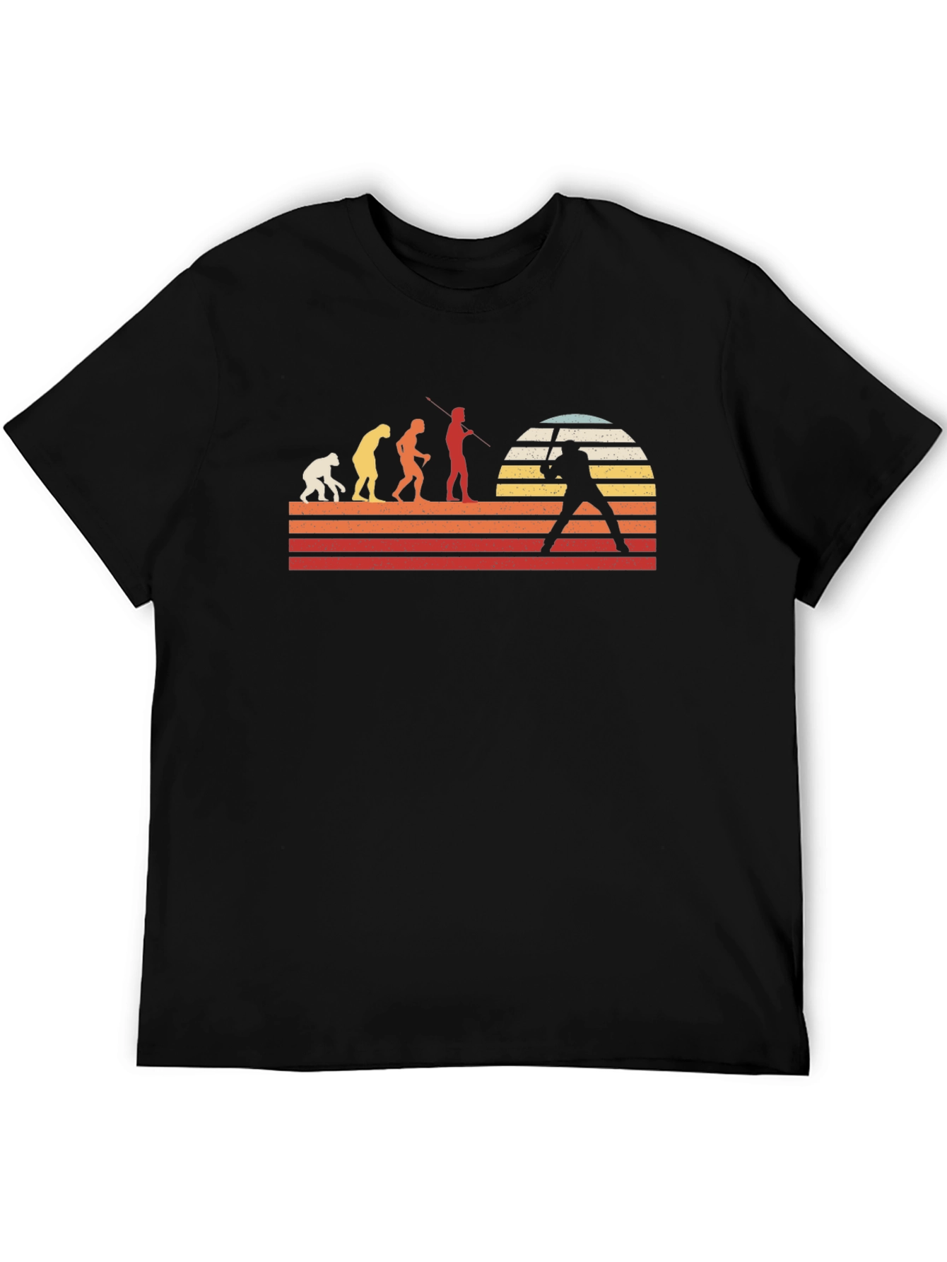 Evolution of Man Baseball Graphic T-Shirt