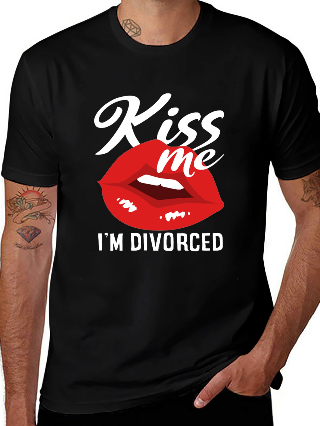 Kiss Me Im Divorced Graphic Tee
