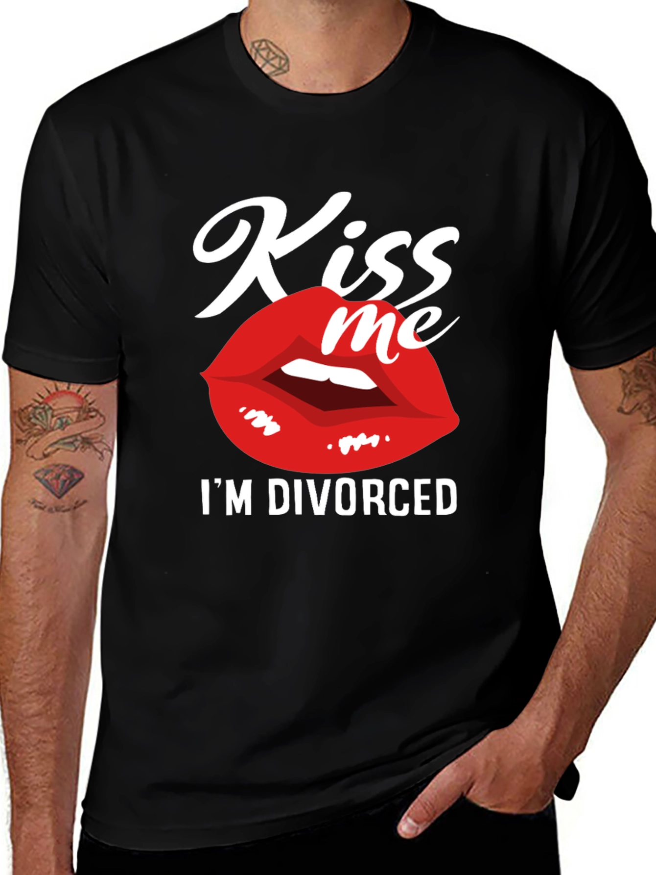 Kiss Me Im Divorced Graphic Tee