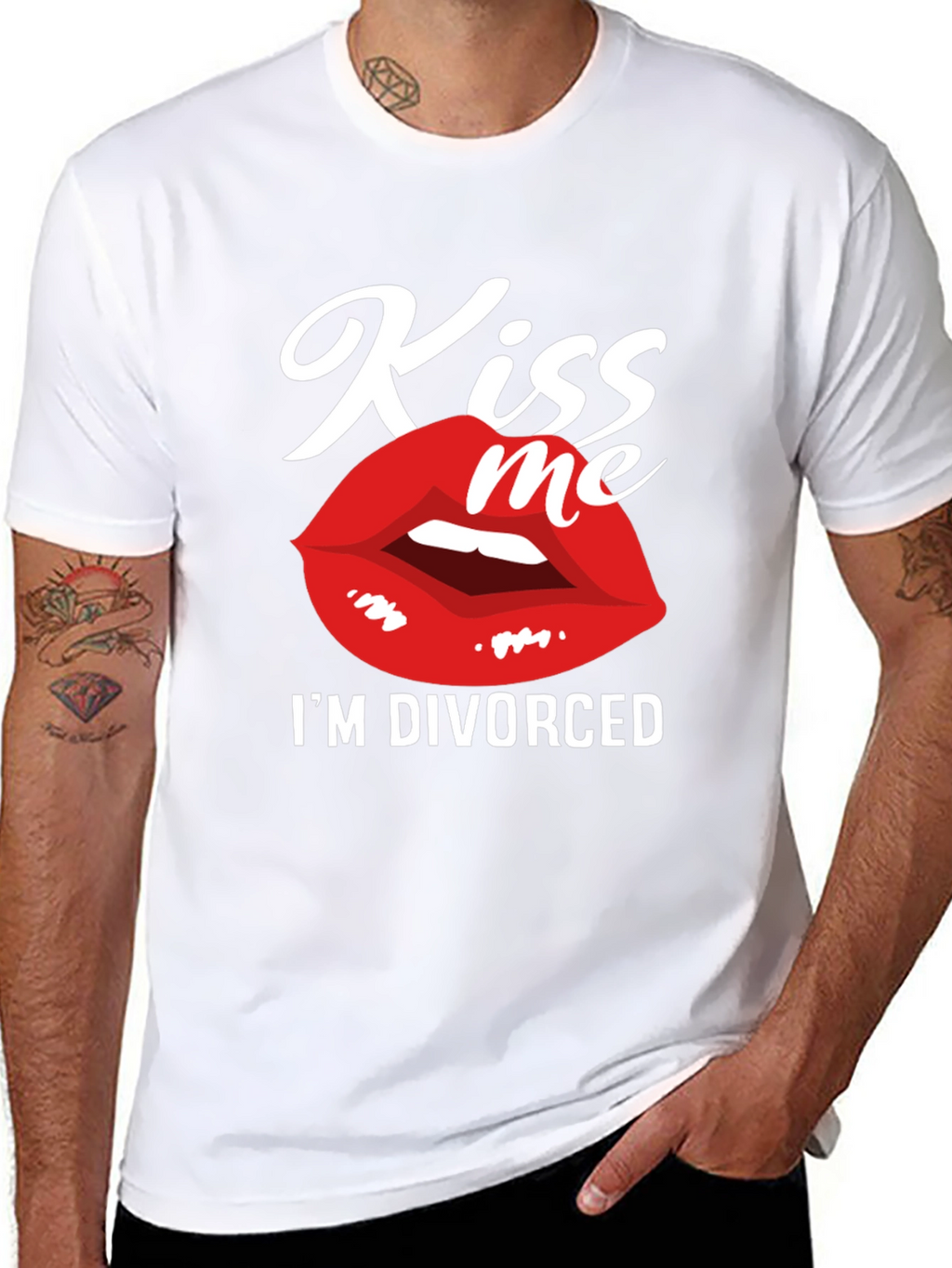 Kiss Me Im Divorced Graphic Tee
