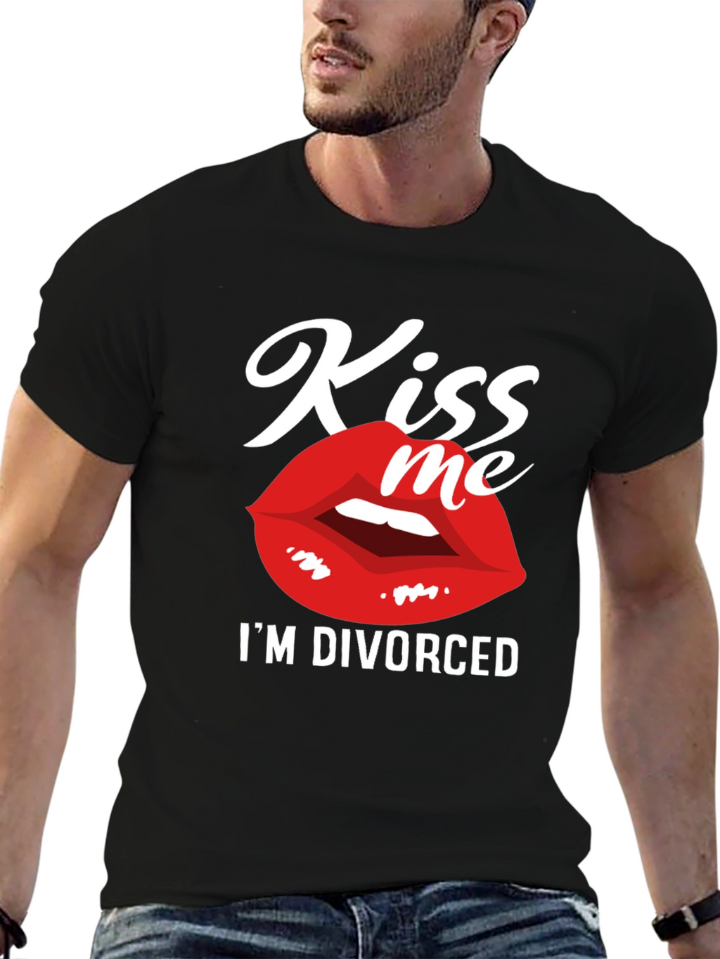 Kiss Me Im Divorced Graphic Tee