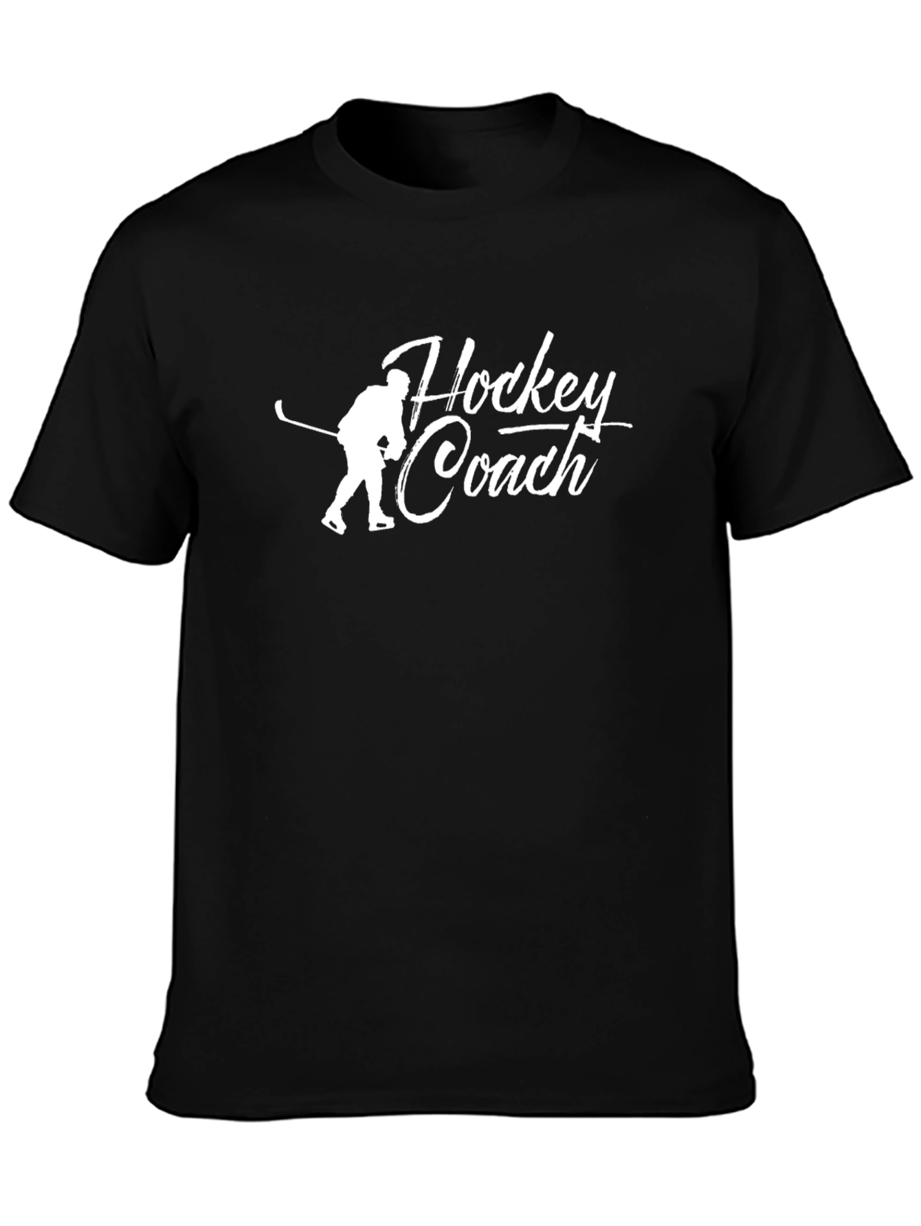 Hockey Coach Graphic Tee - Black Casual T-Shirt