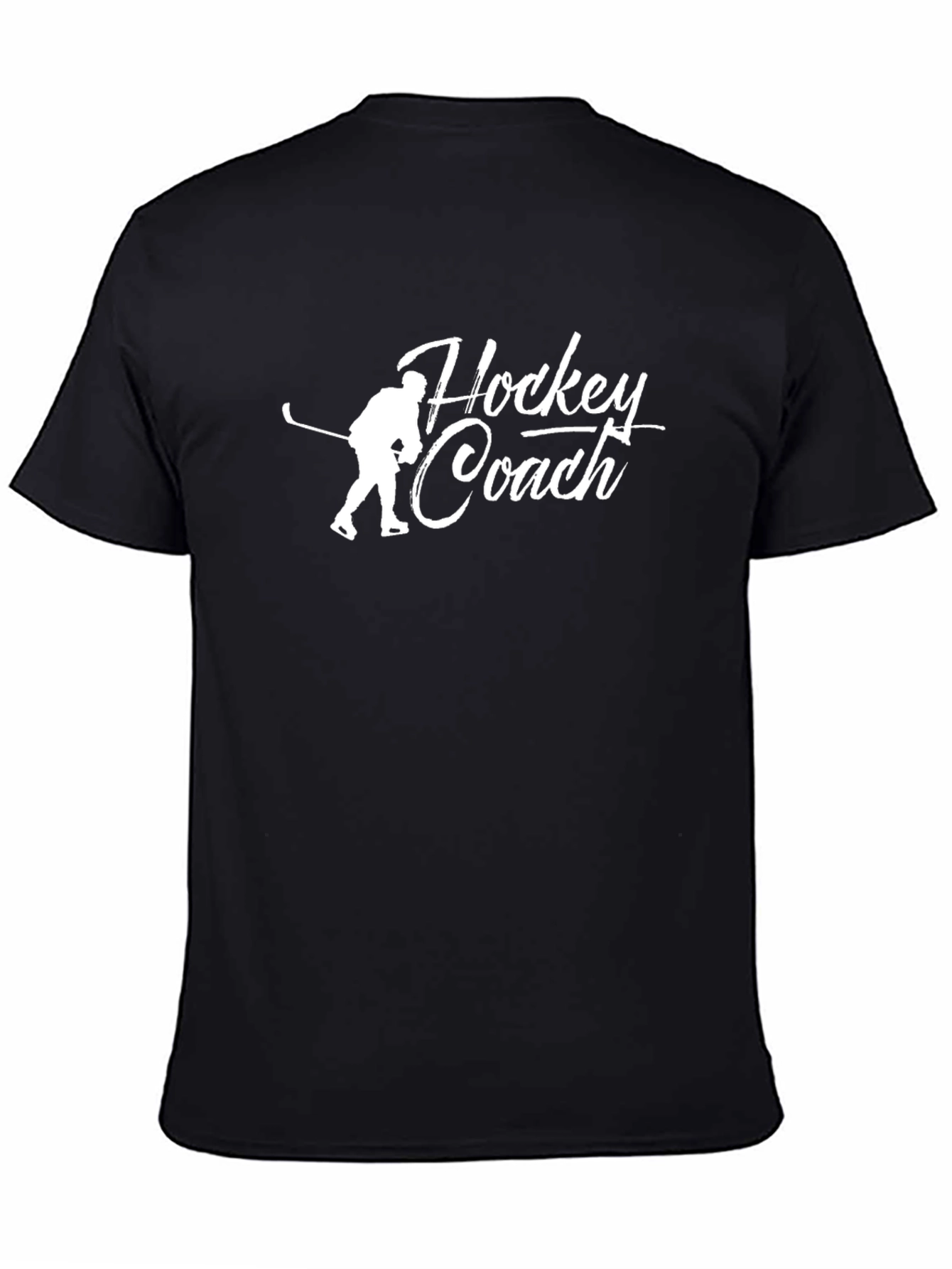 Hockey Coach Graphic Tee - Black Casual T-Shirt