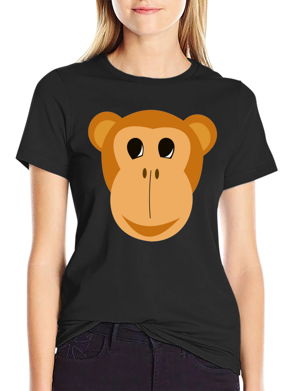 Funny Monkey Face Graphic T-Shirt