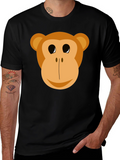 Funny Monkey Face Graphic T-Shirt