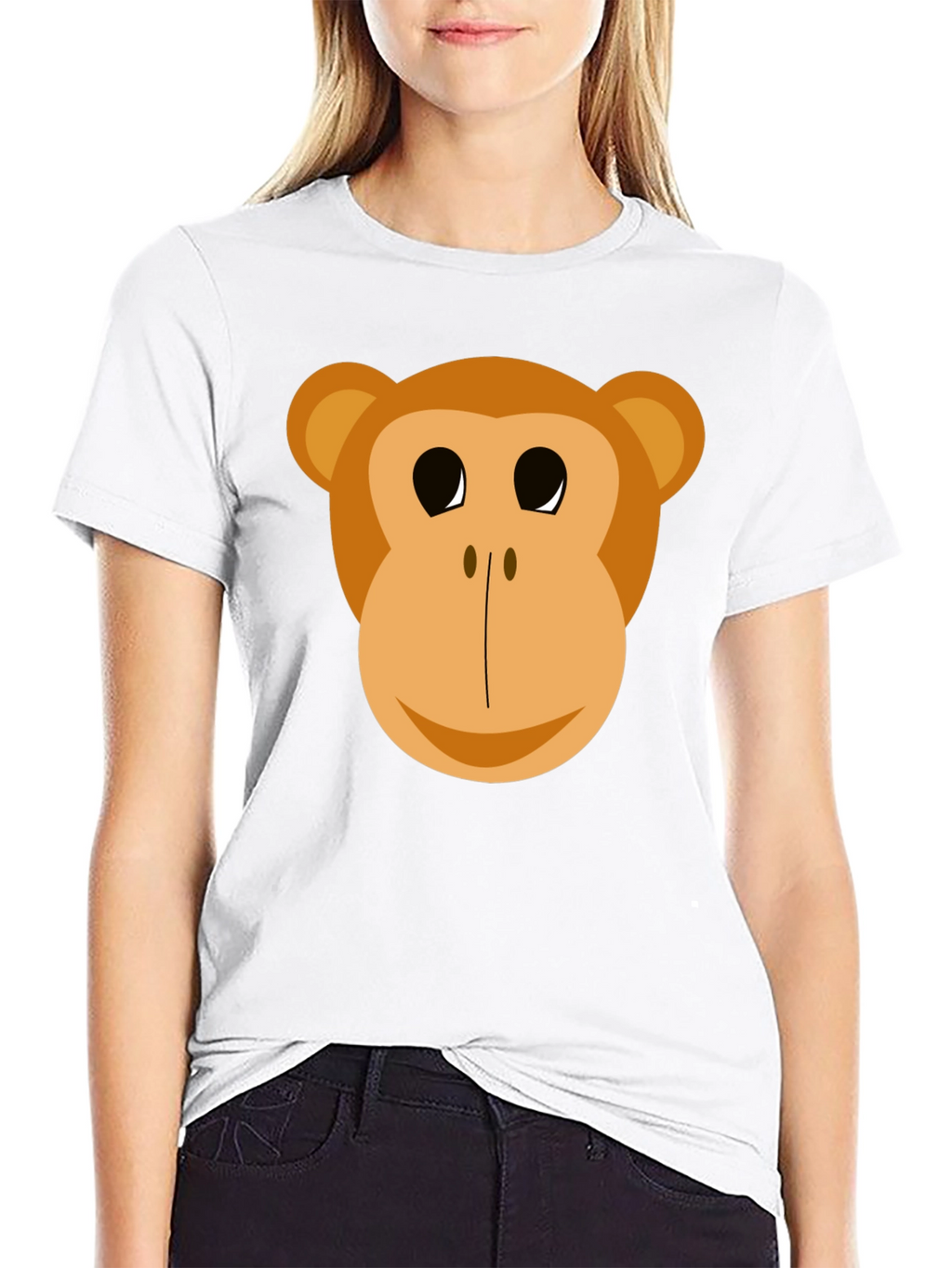Funny Monkey Face Graphic T-Shirt