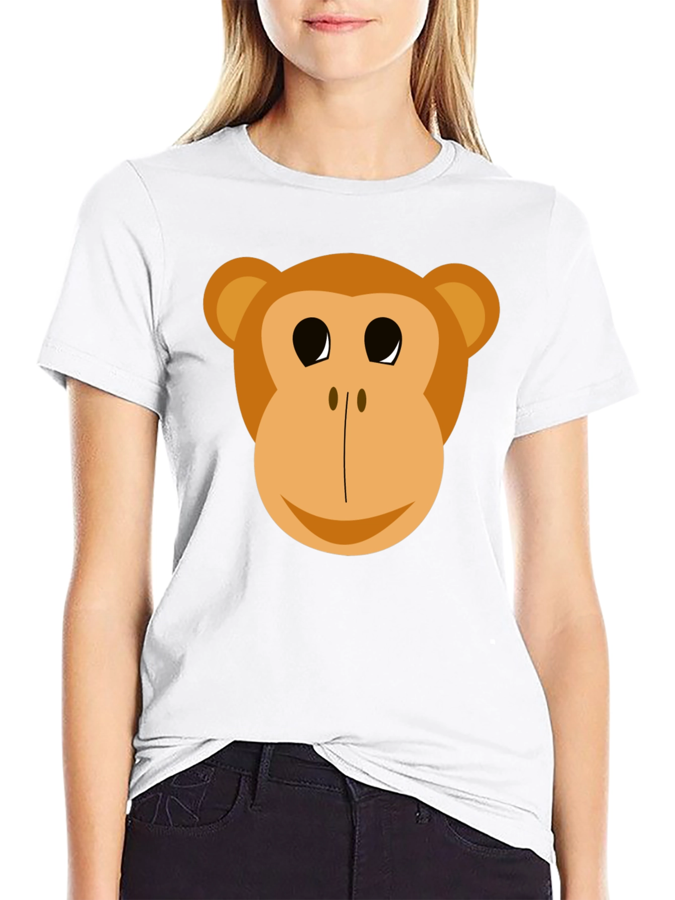 Funny Monkey Face Graphic T-Shirt