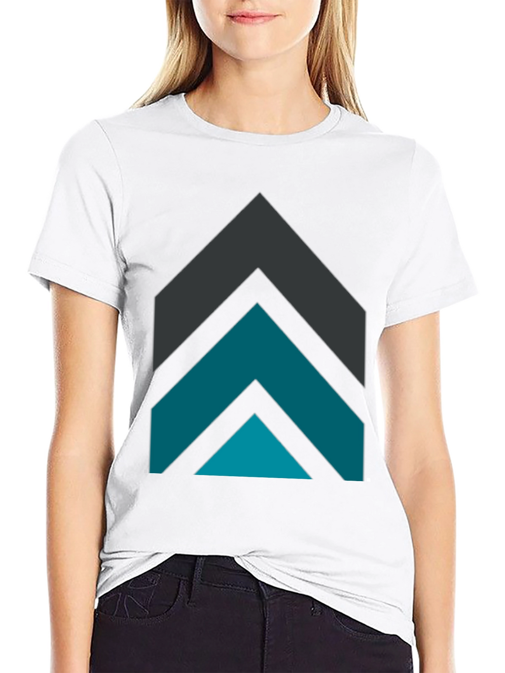 Geometric Arrow Graphic Tee - Modern Design
