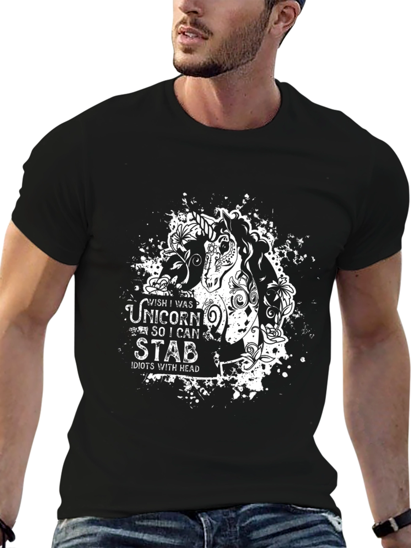 Unicorn Graphic Tee - Wish I Was a Unicorn T-Shirt
