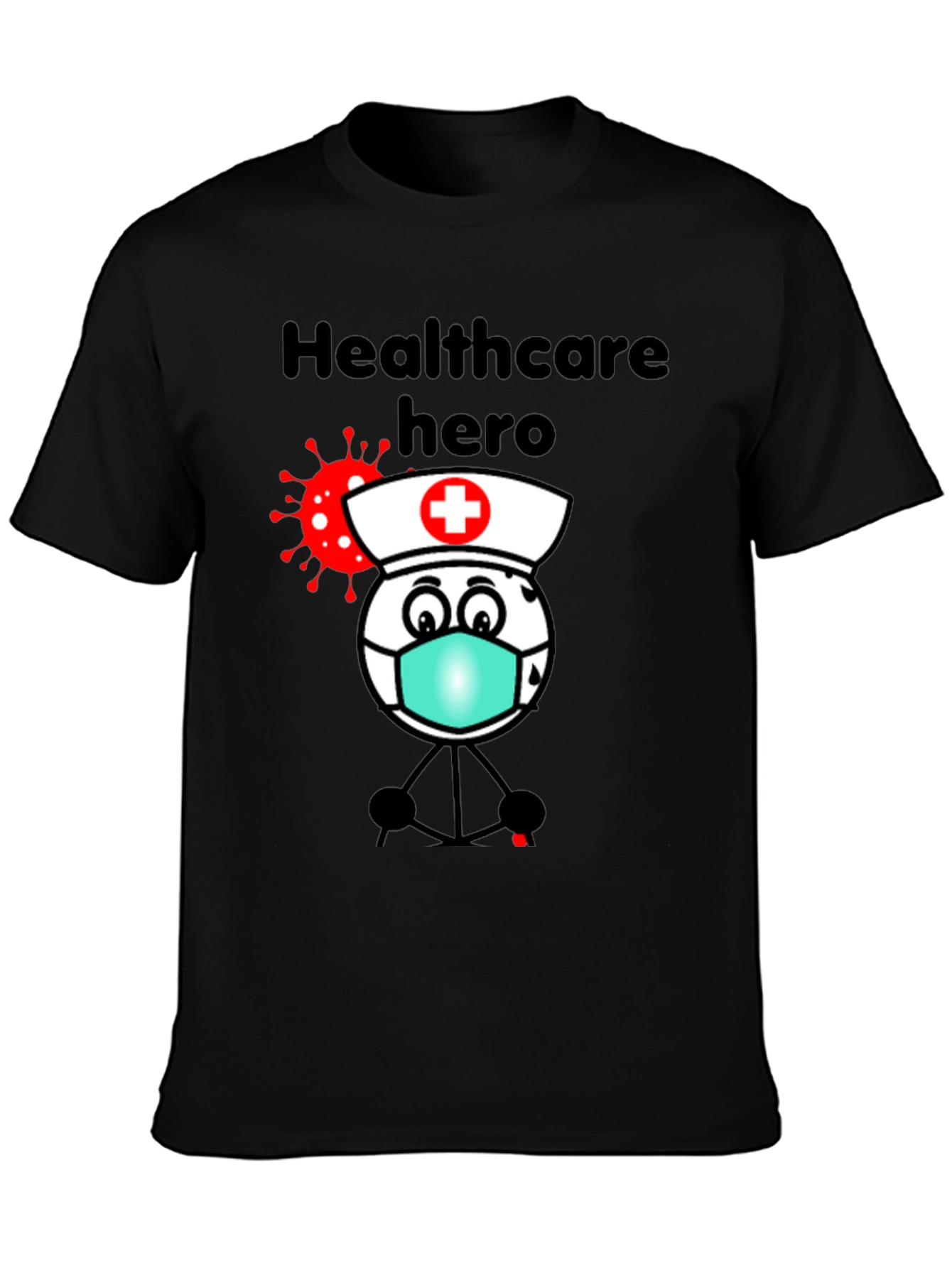 Healthcare Hero T-Shirt - Cartoon Nurse Design