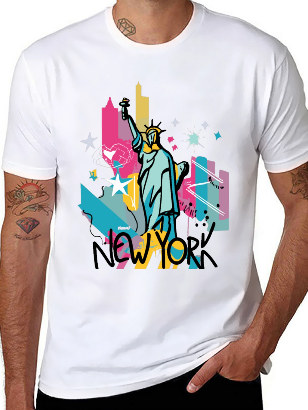 New York Statue of Liberty Graphic T-Shirt
