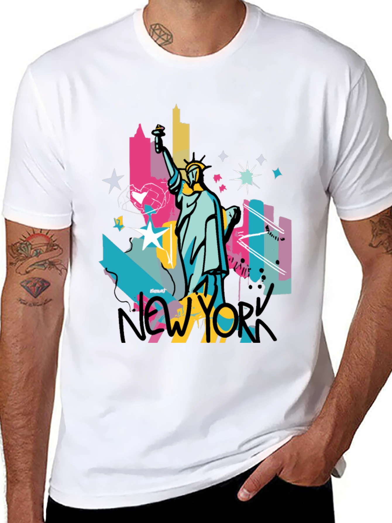 New York Statue of Liberty Graphic T-Shirt