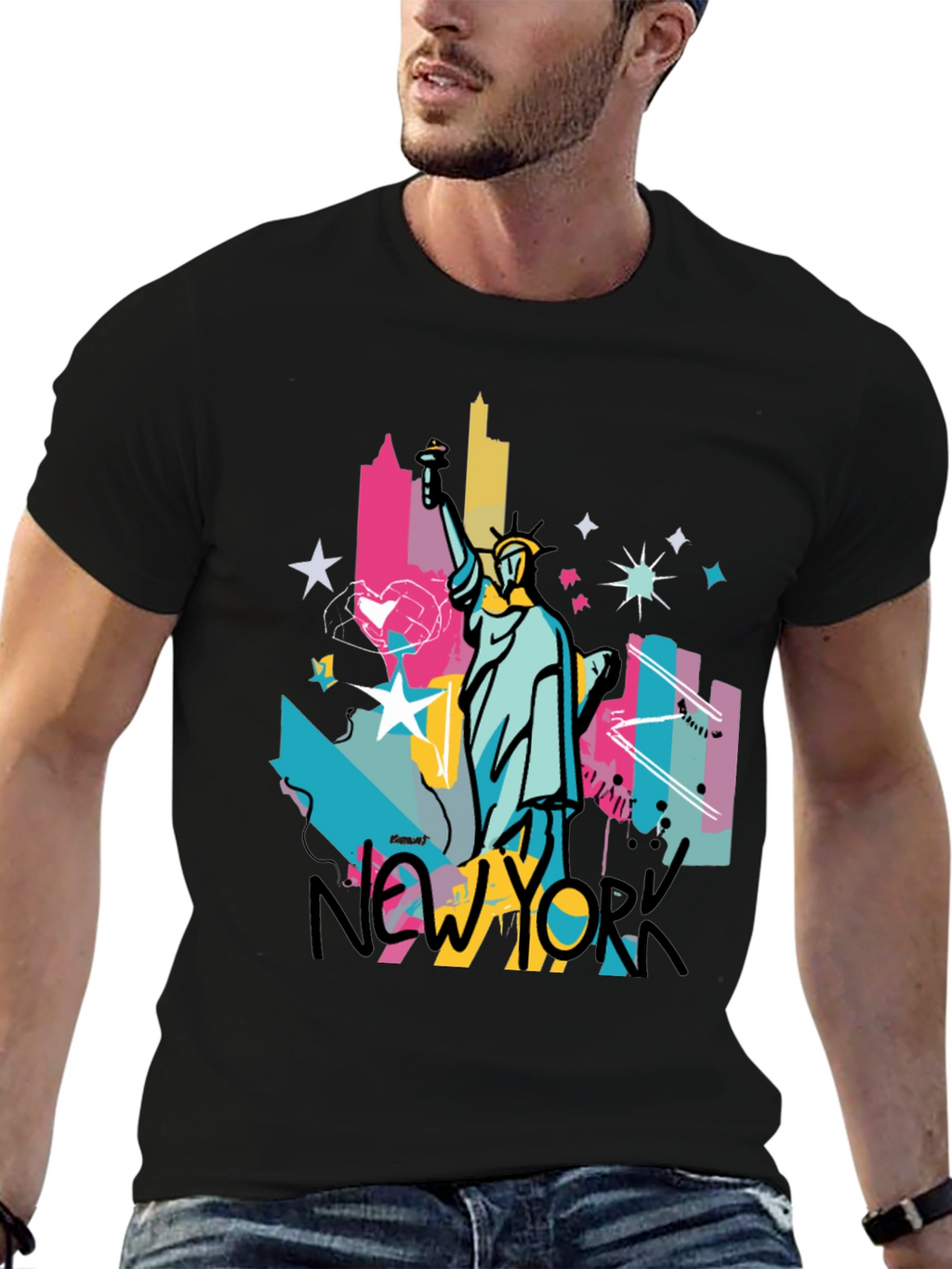 New York Statue of Liberty Graphic T-Shirt