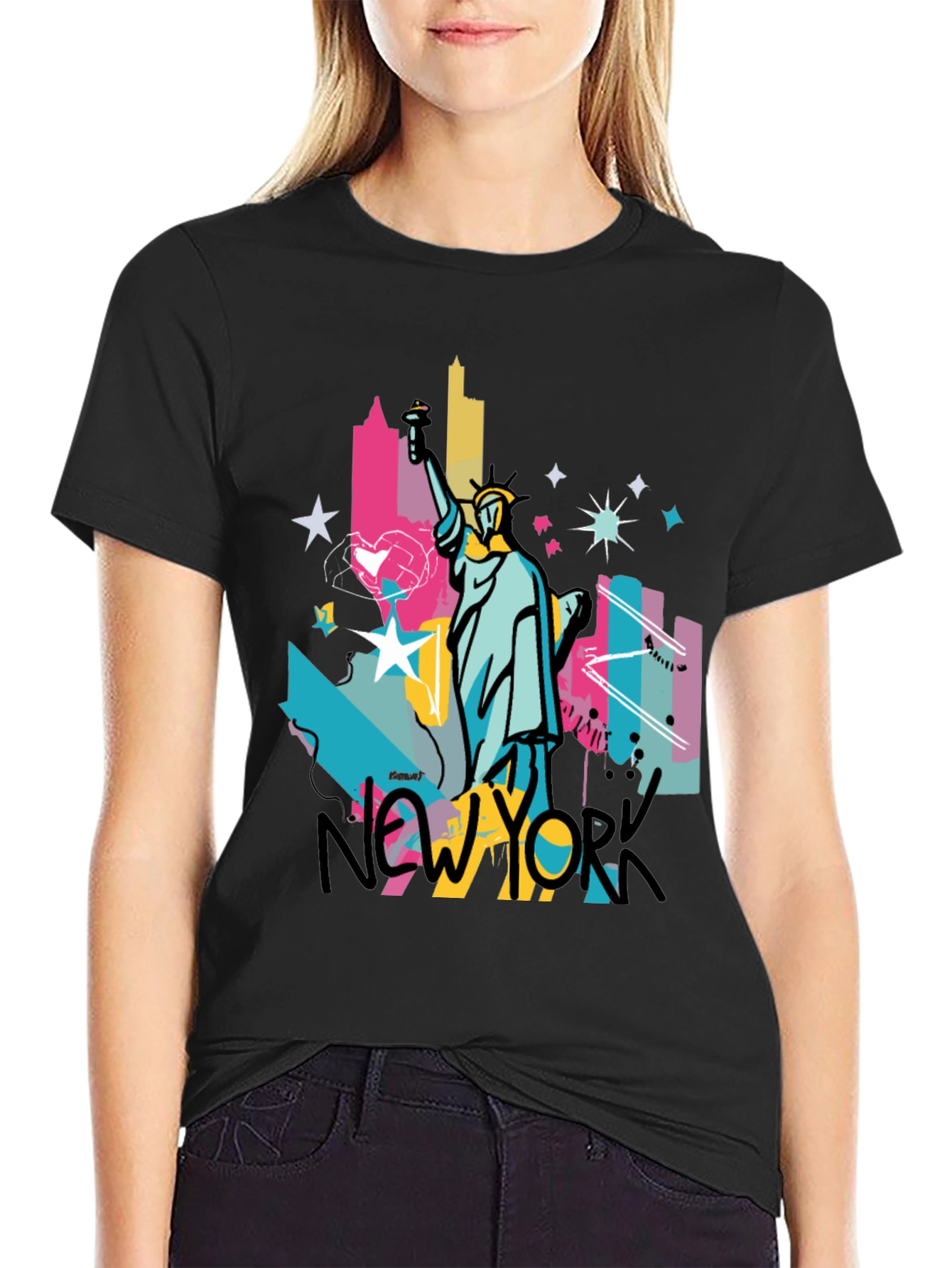 New York Statue of Liberty Graphic T-Shirt